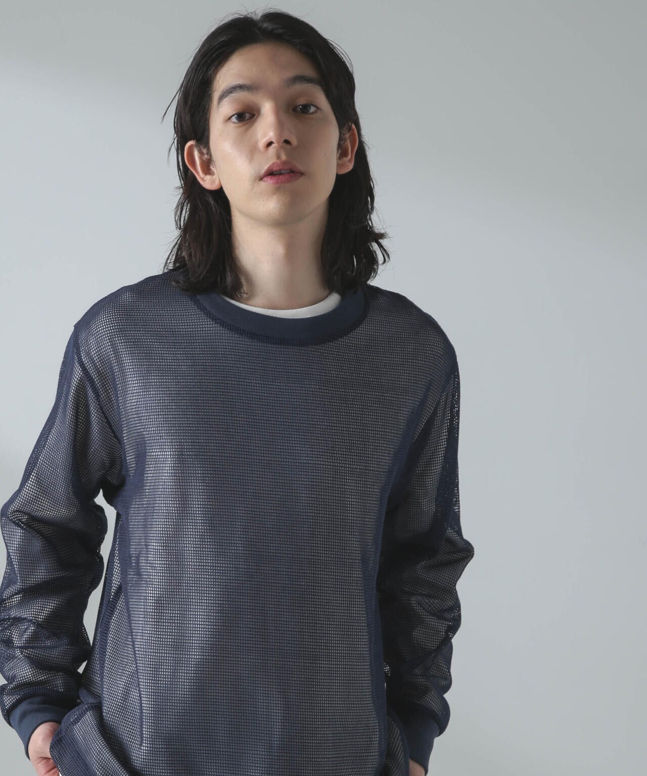 アンサンブルメッシュTシャツ 長袖 6724123215
