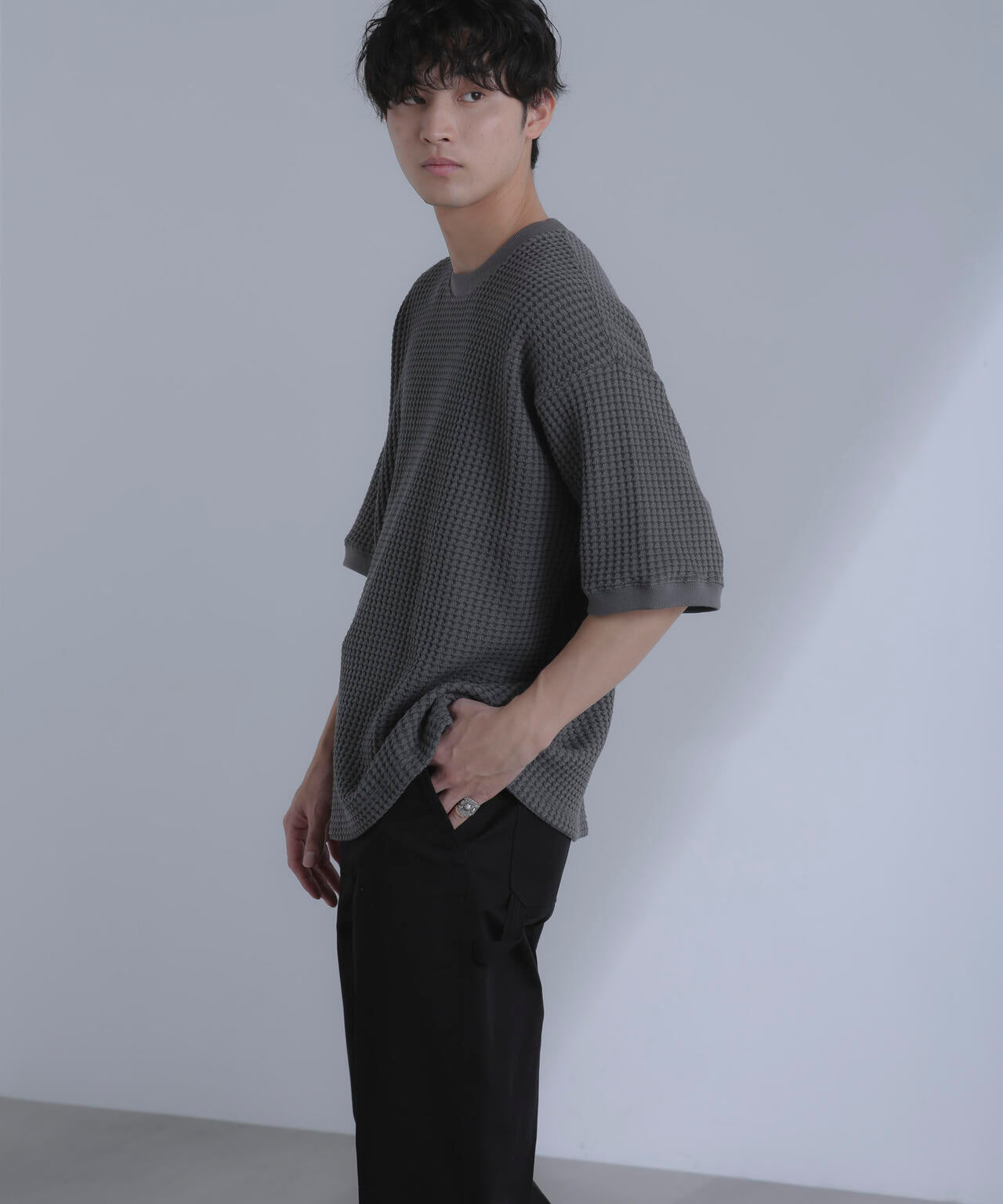 オニワッフルビッグTシャツ 五分袖 6724124212