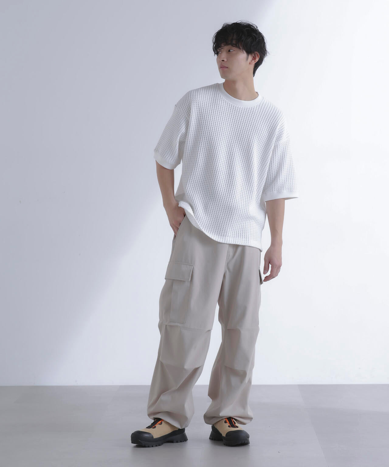 オニワッフルビッグTシャツ 五分袖 6724124212
