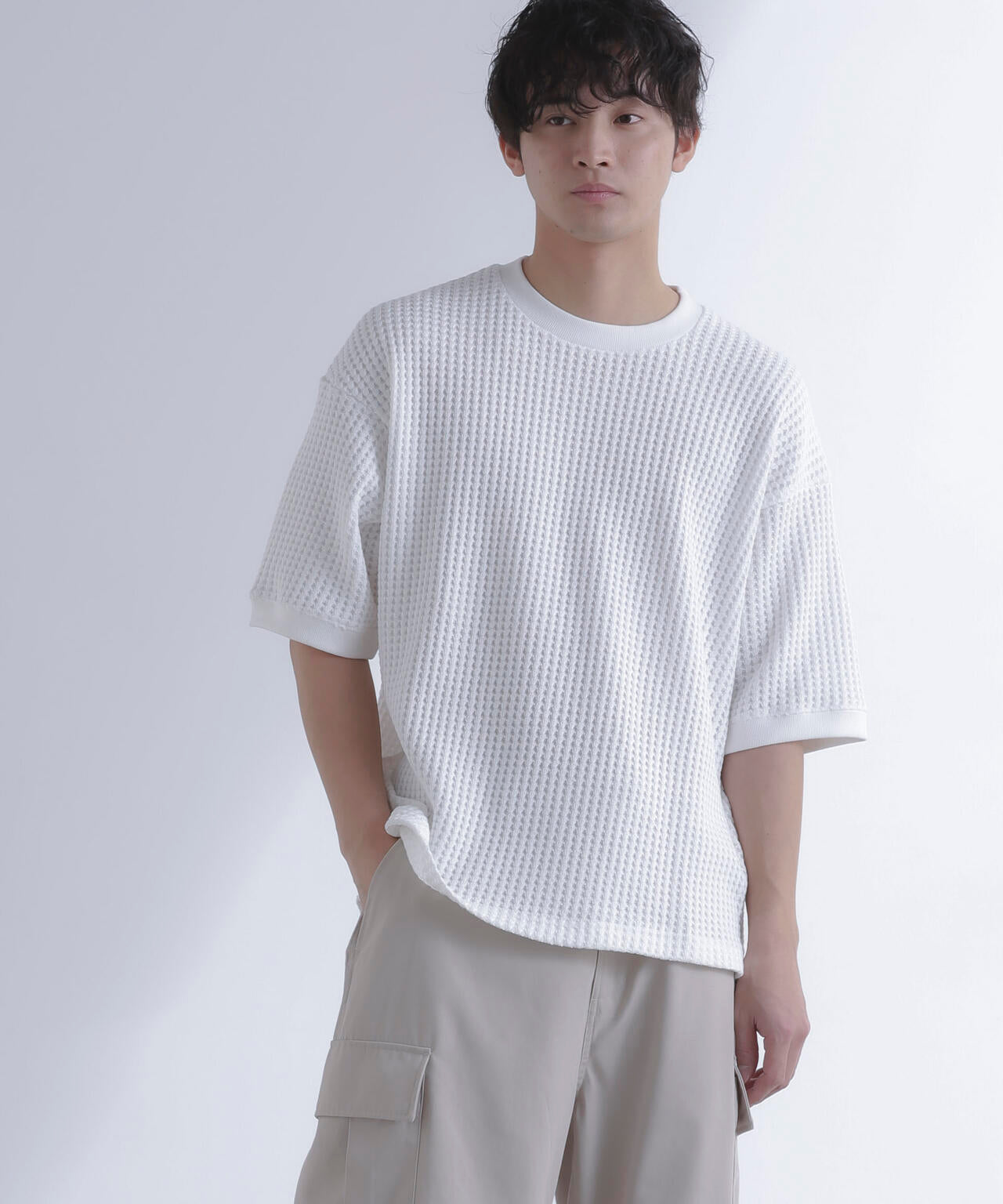 オニワッフルビッグTシャツ 五分袖 6724124212