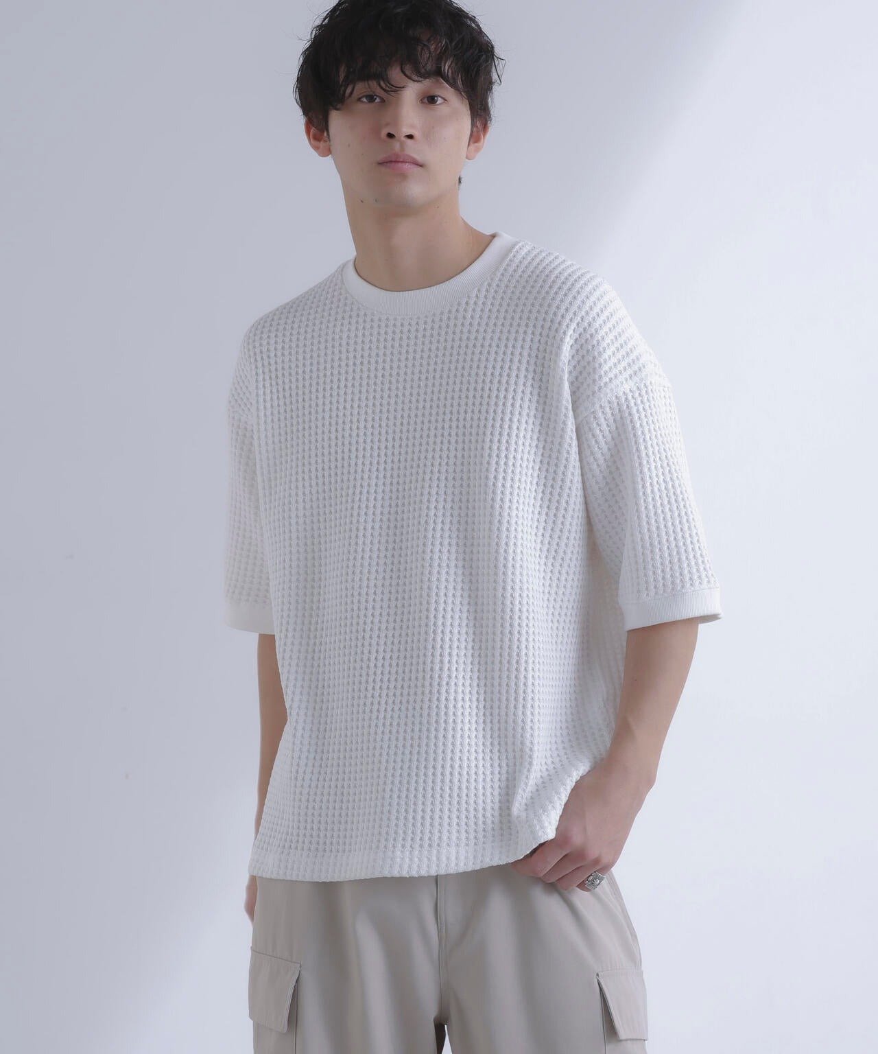 オニワッフルビッグTシャツ 五分袖 6724124212