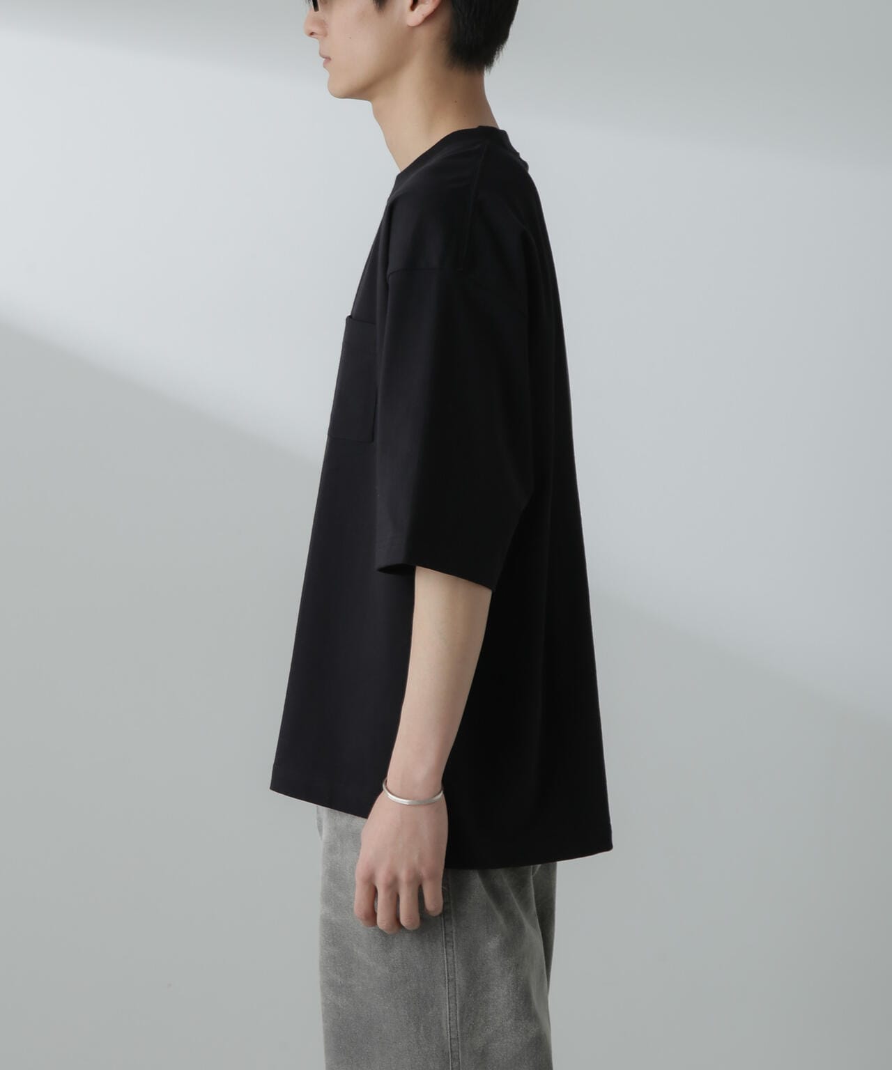 極美品　ネイビー　ポンチョシルエット 半袖Tシャツ　オーガニックコットン　完売品 完売品 ネイビー ポンチョシルエット 半袖Tシャツ オーガニック