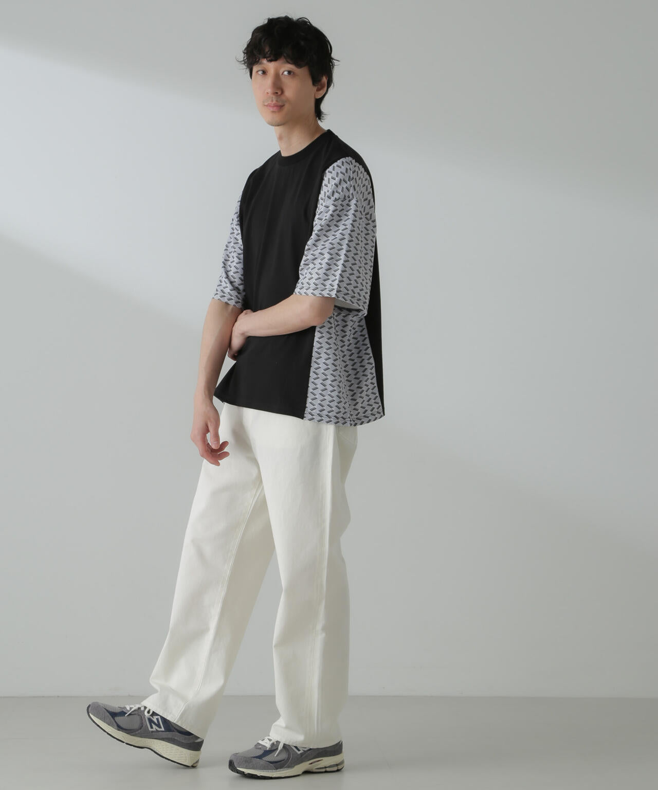 切り替えパターンTシャツ 半袖(セットアップ可） 6724124221