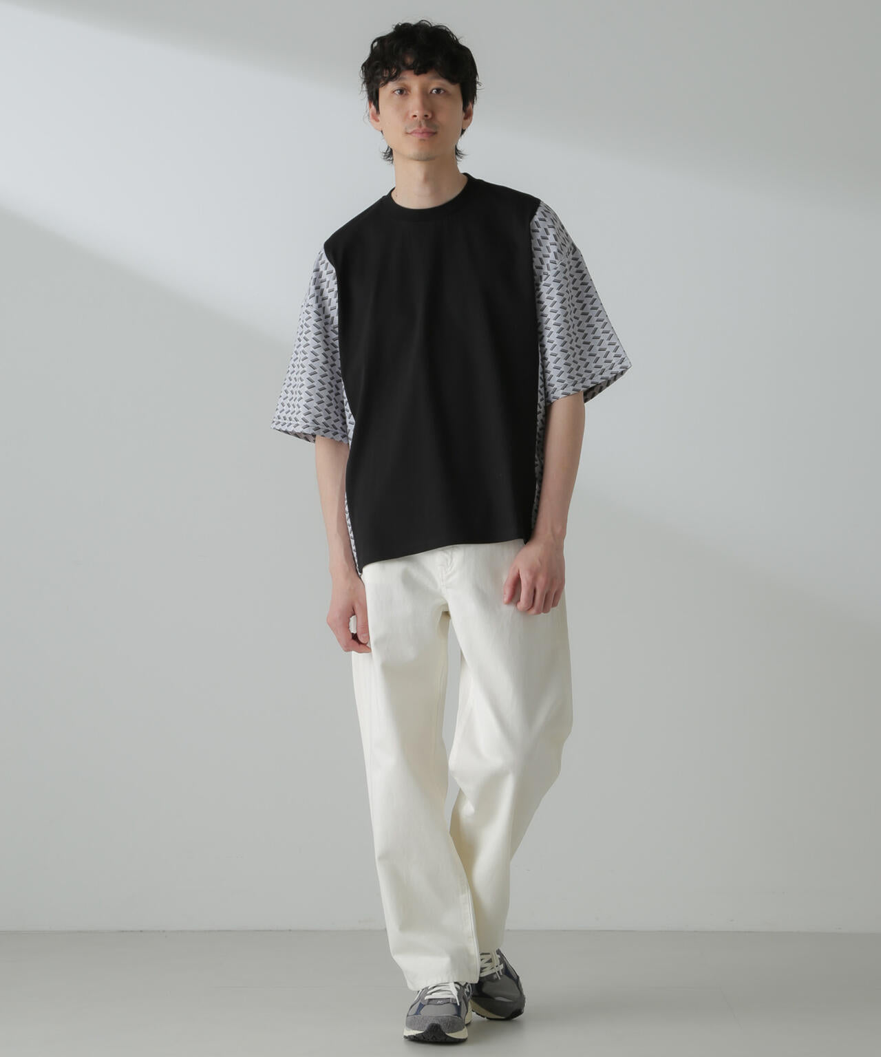 切り替えパターンTシャツ 半袖(セットアップ可） 6724124221