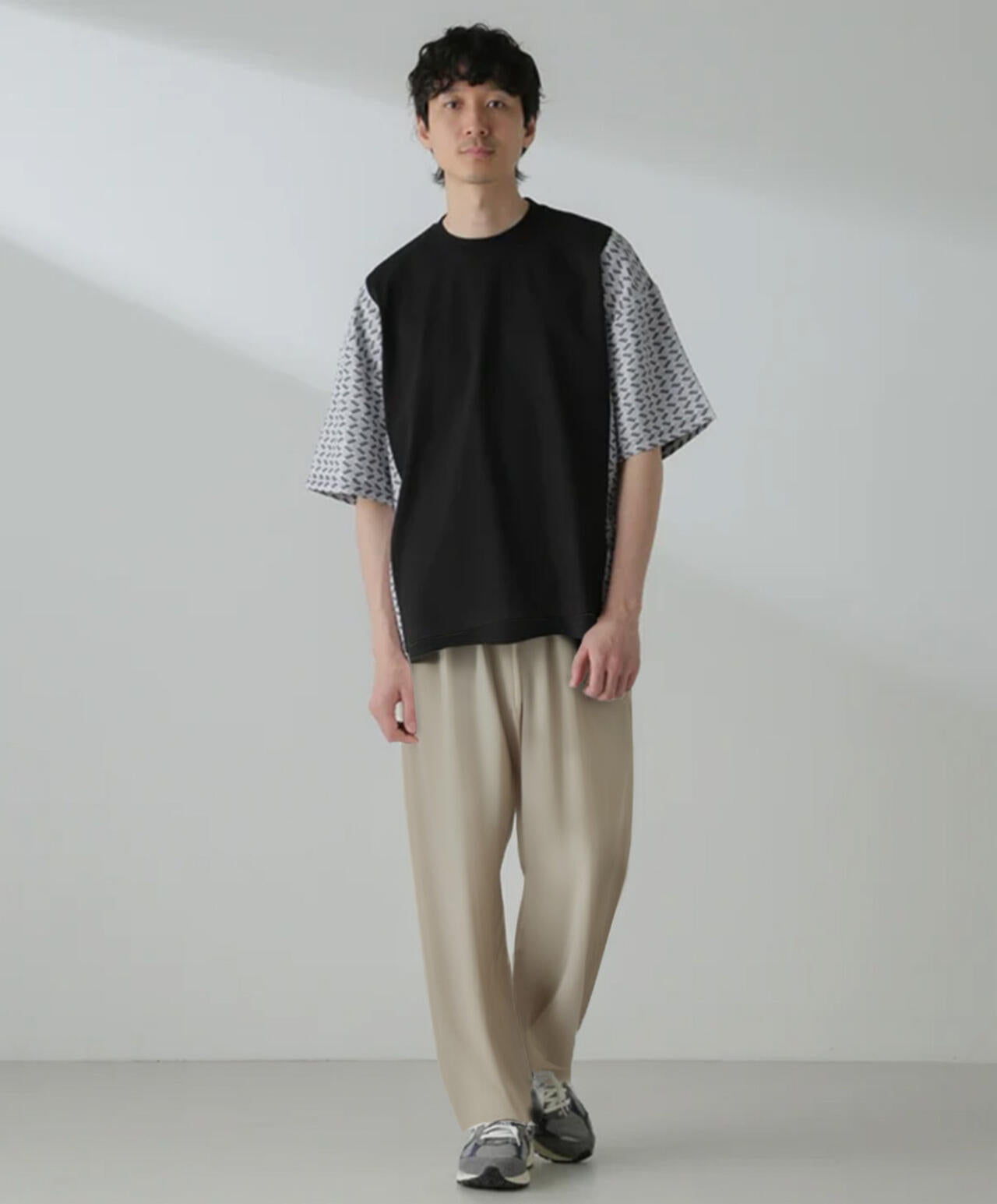 切り替えパターンTシャツ 半袖(セットアップ可） 6724124221