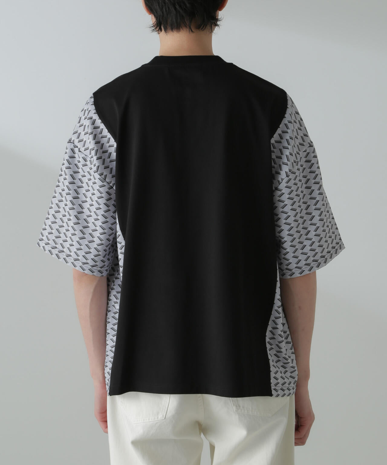 切り替えパターンTシャツ 半袖(セットアップ可） 6724124221