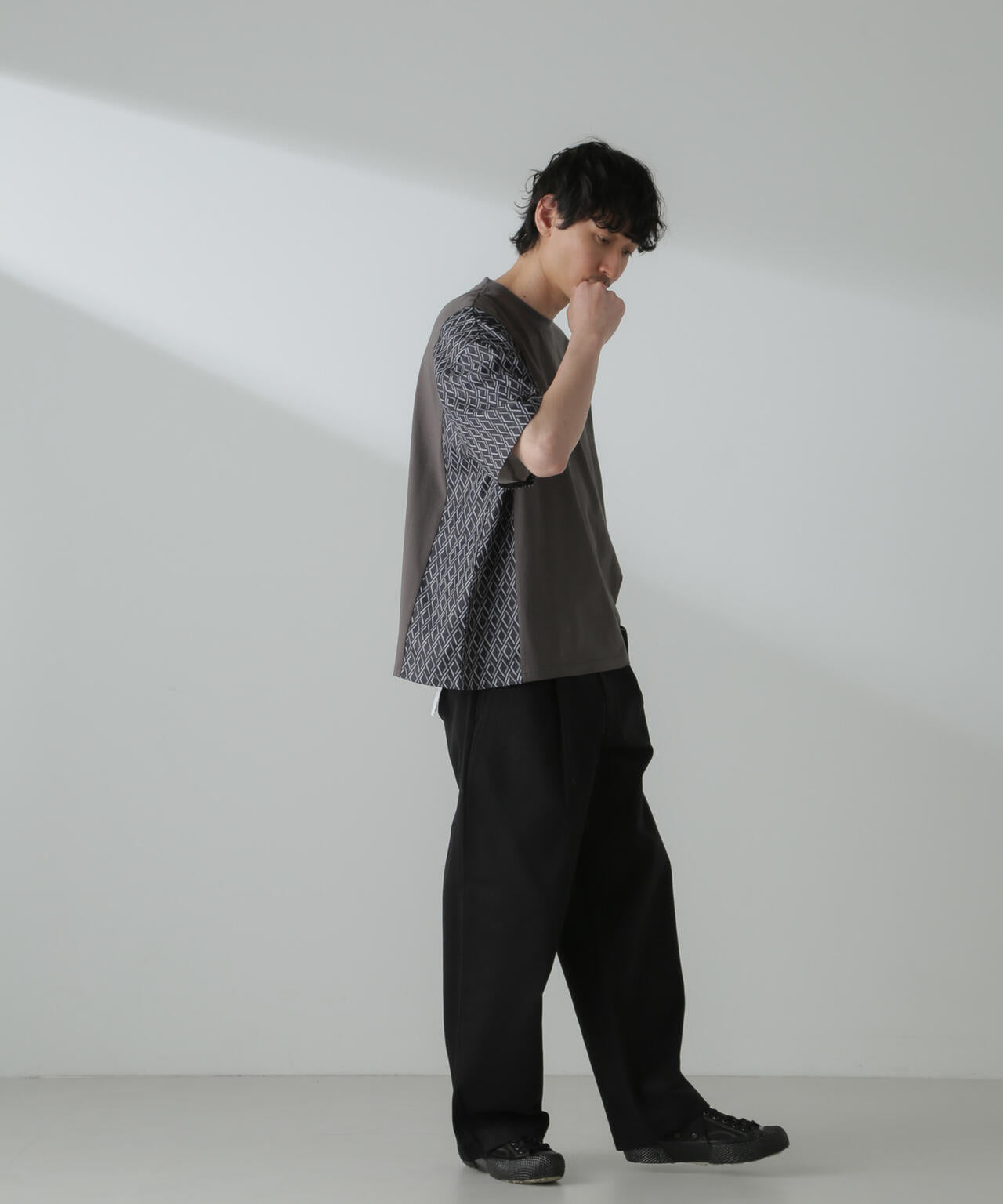 切り替えパターンTシャツ 半袖(セットアップ可） 6724124221