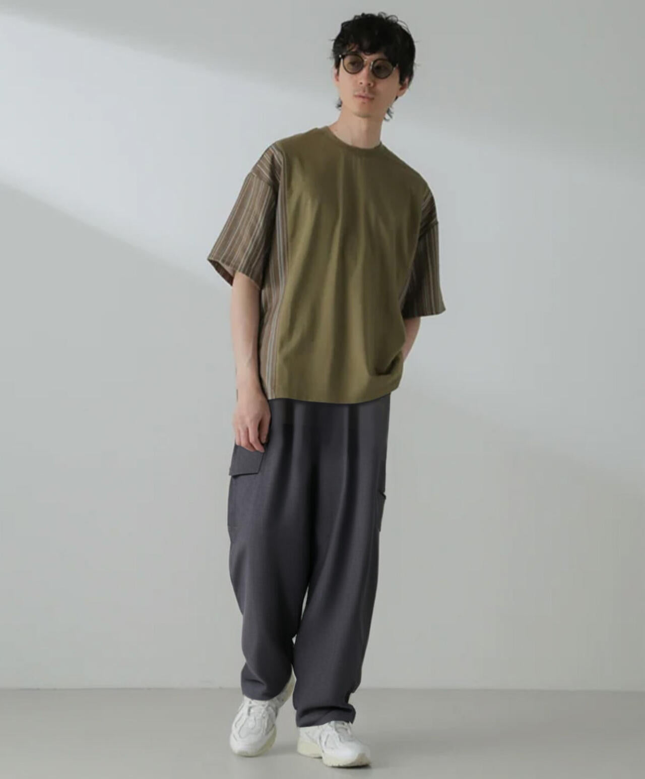 切り替えパターンTシャツ 半袖(セットアップ可） 6724124221