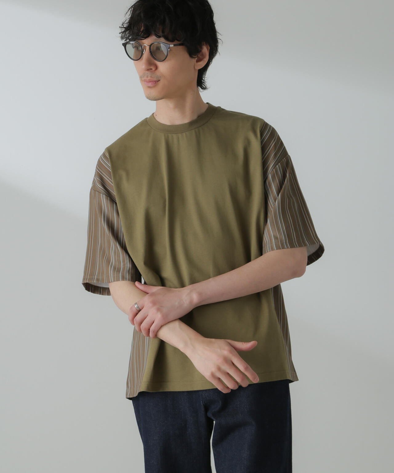 切り替えパターンTシャツ 半袖(セットアップ可） 6724124221