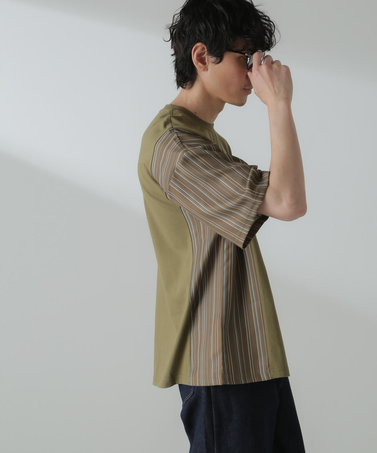 切り替えパターンTシャツ 半袖(セットアップ可） 6724124221