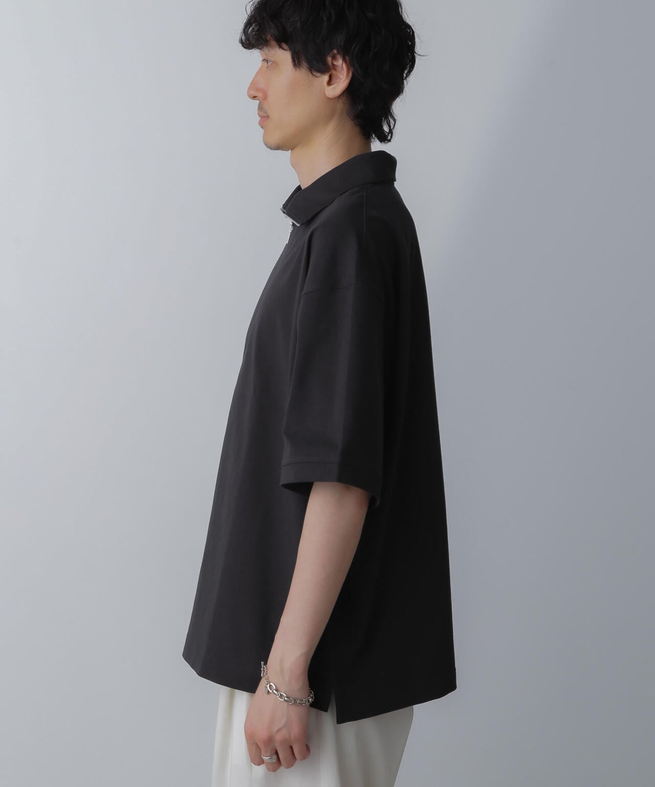 Summer-SALE 透かし編み 7分袖ニットプルオーバー TINA：JOJUN