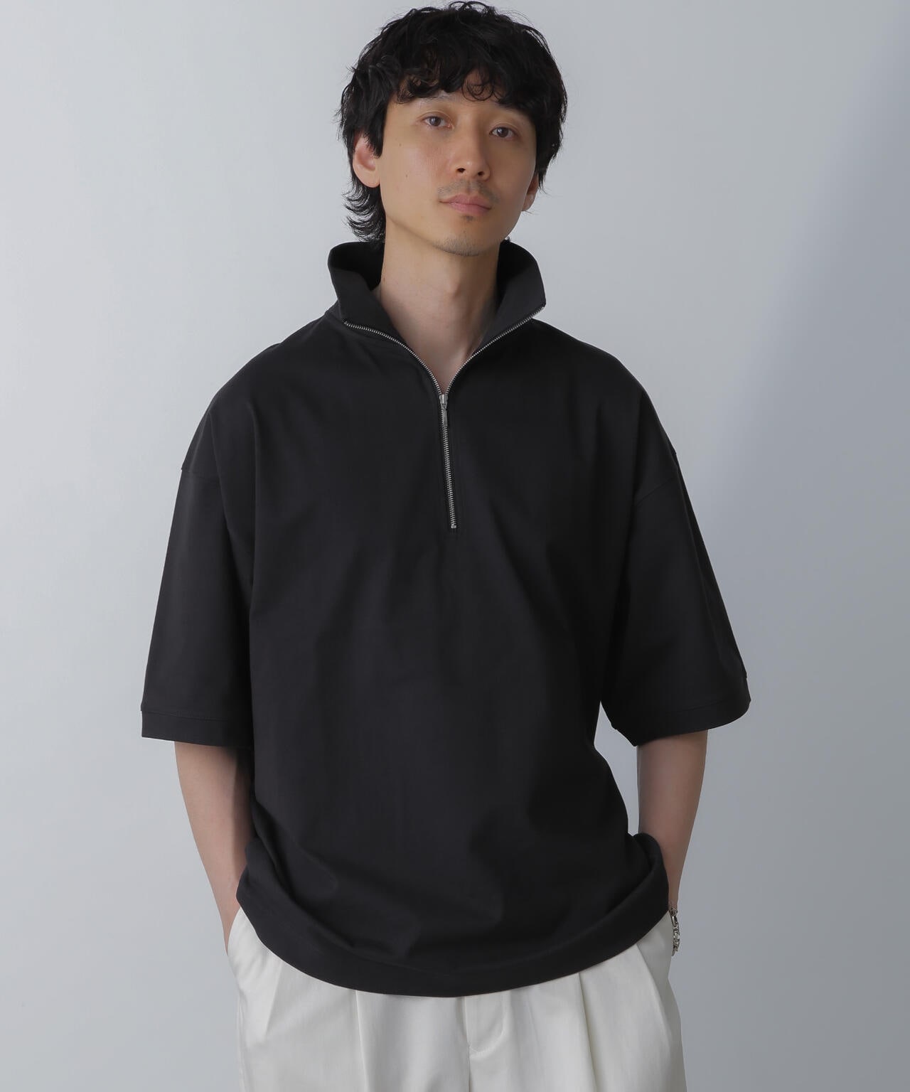 BRIEFING WS 3D PRINT LOOSE FIT 七分袖Tシャツ 白