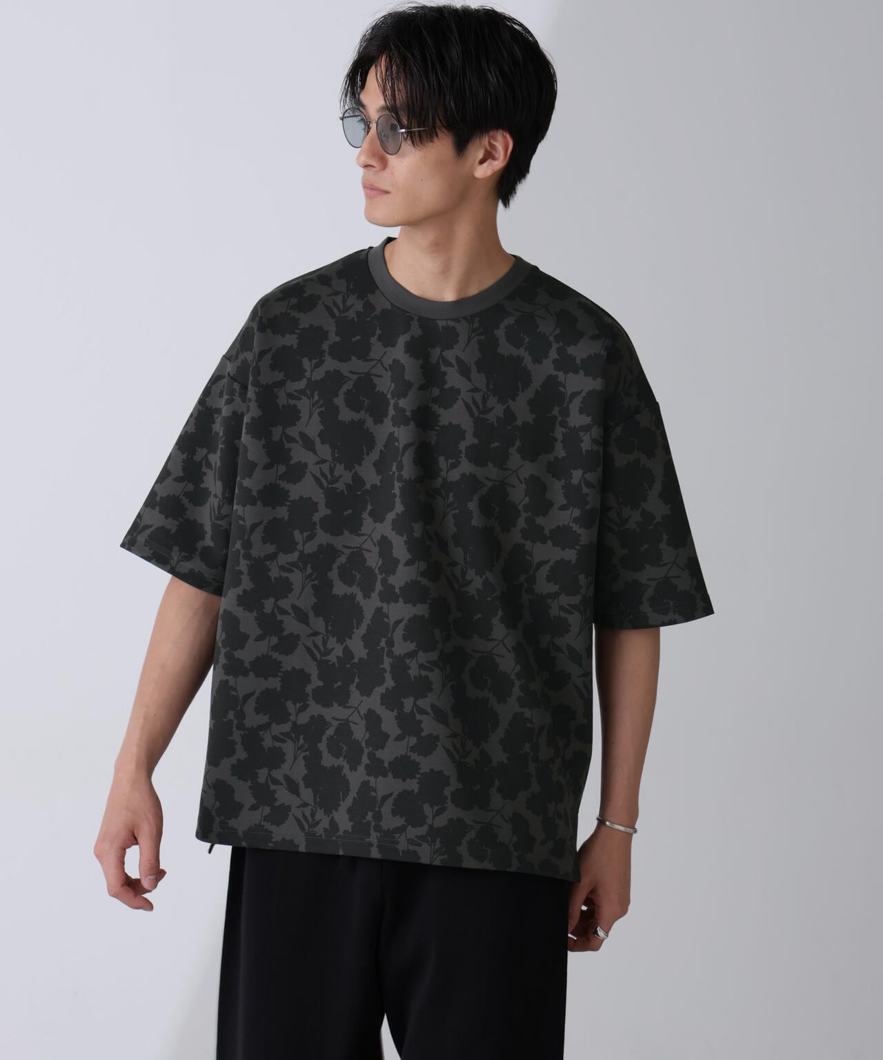 総柄 ダンボール ワイド Tシャツ 半袖