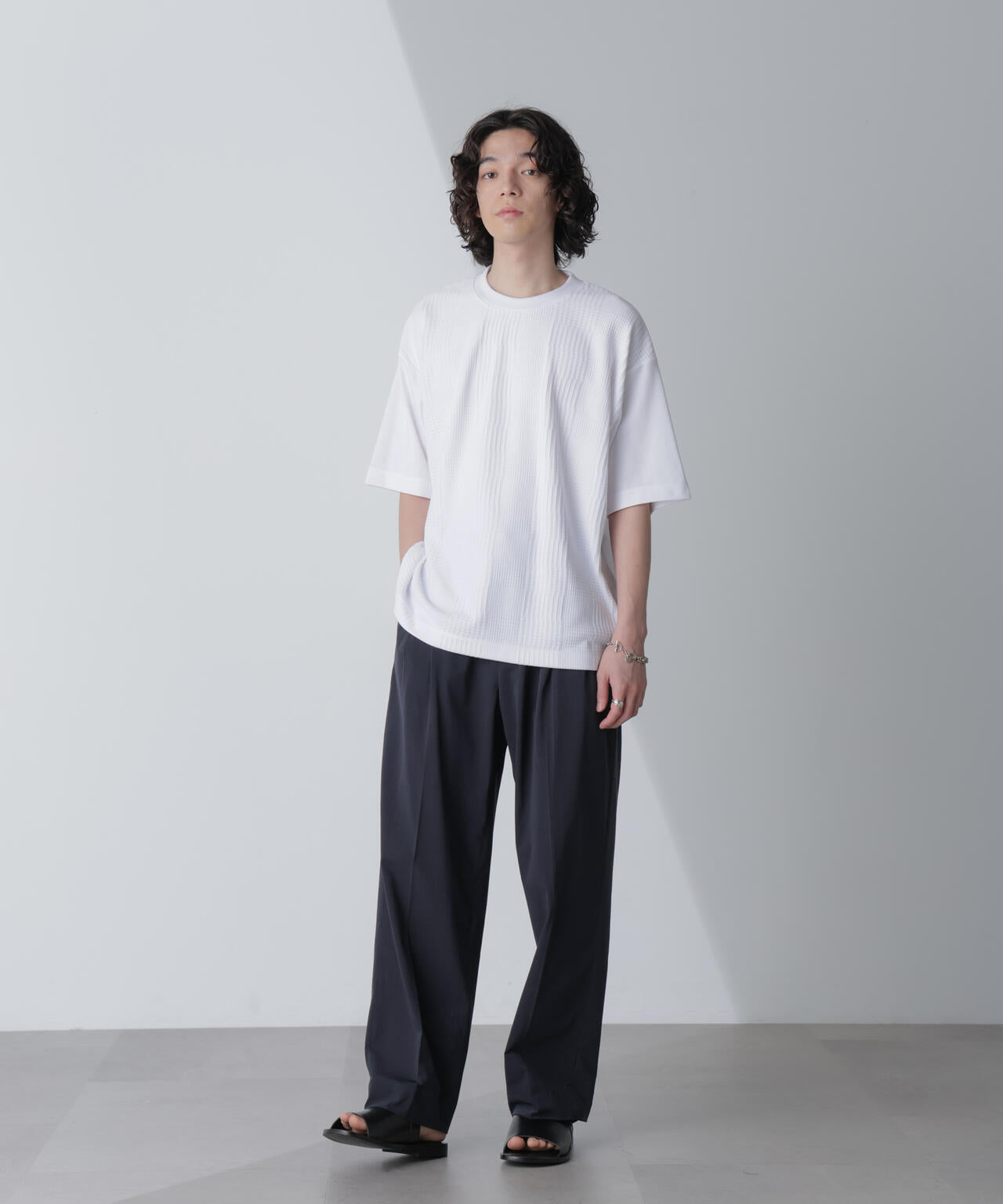 リンクス ジャガード コンビ Tシャツ 半袖