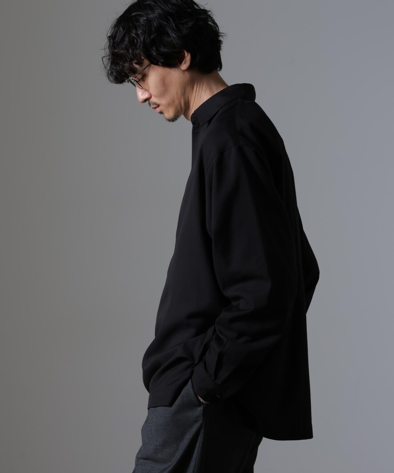 ドレープスキッパーシャツ 長袖 6724220207
