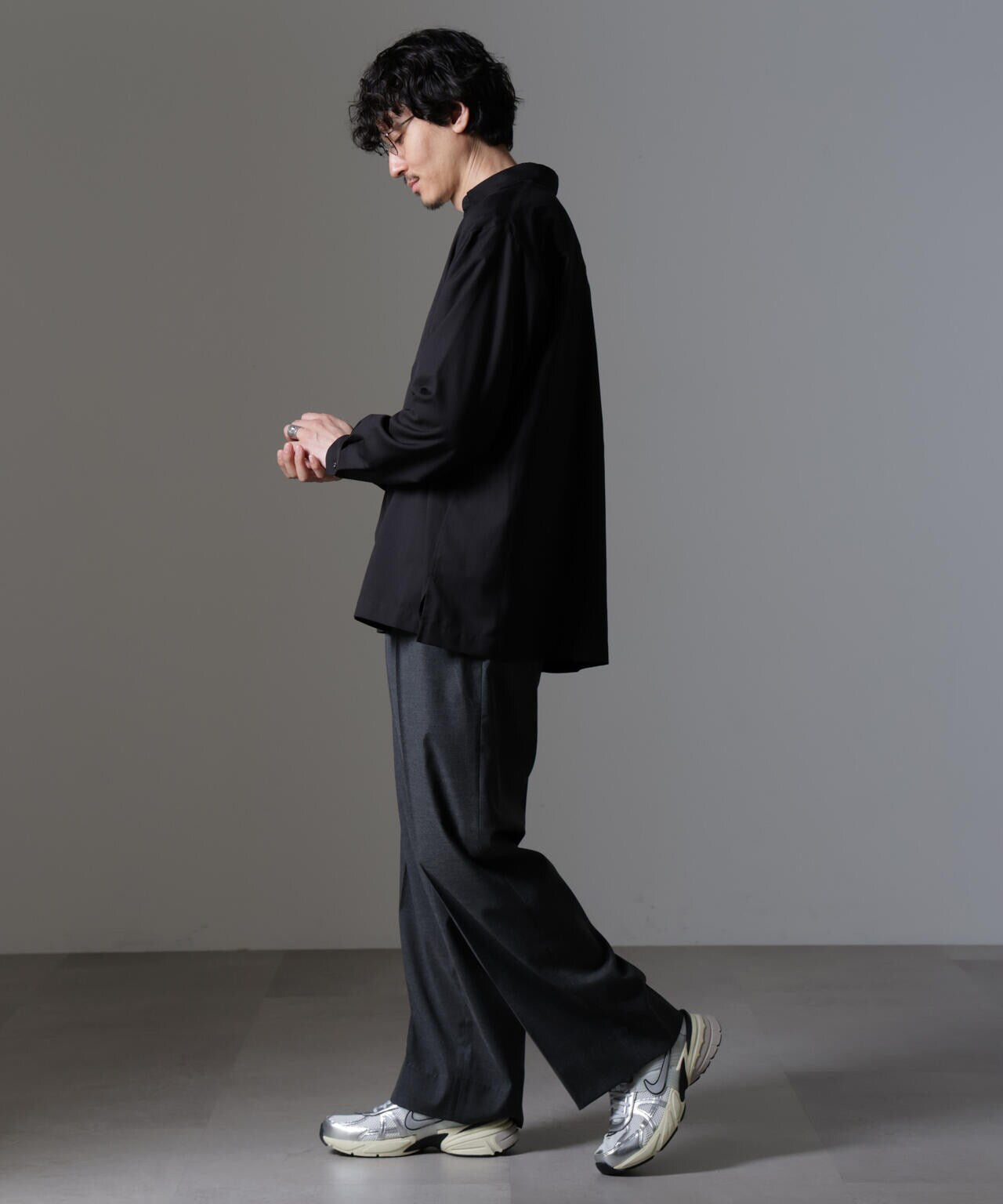ドレープスキッパーシャツ 長袖 6724220207