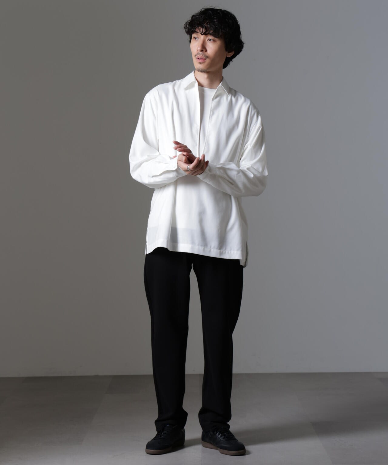 ドレープスキッパーシャツ 長袖 6724220207