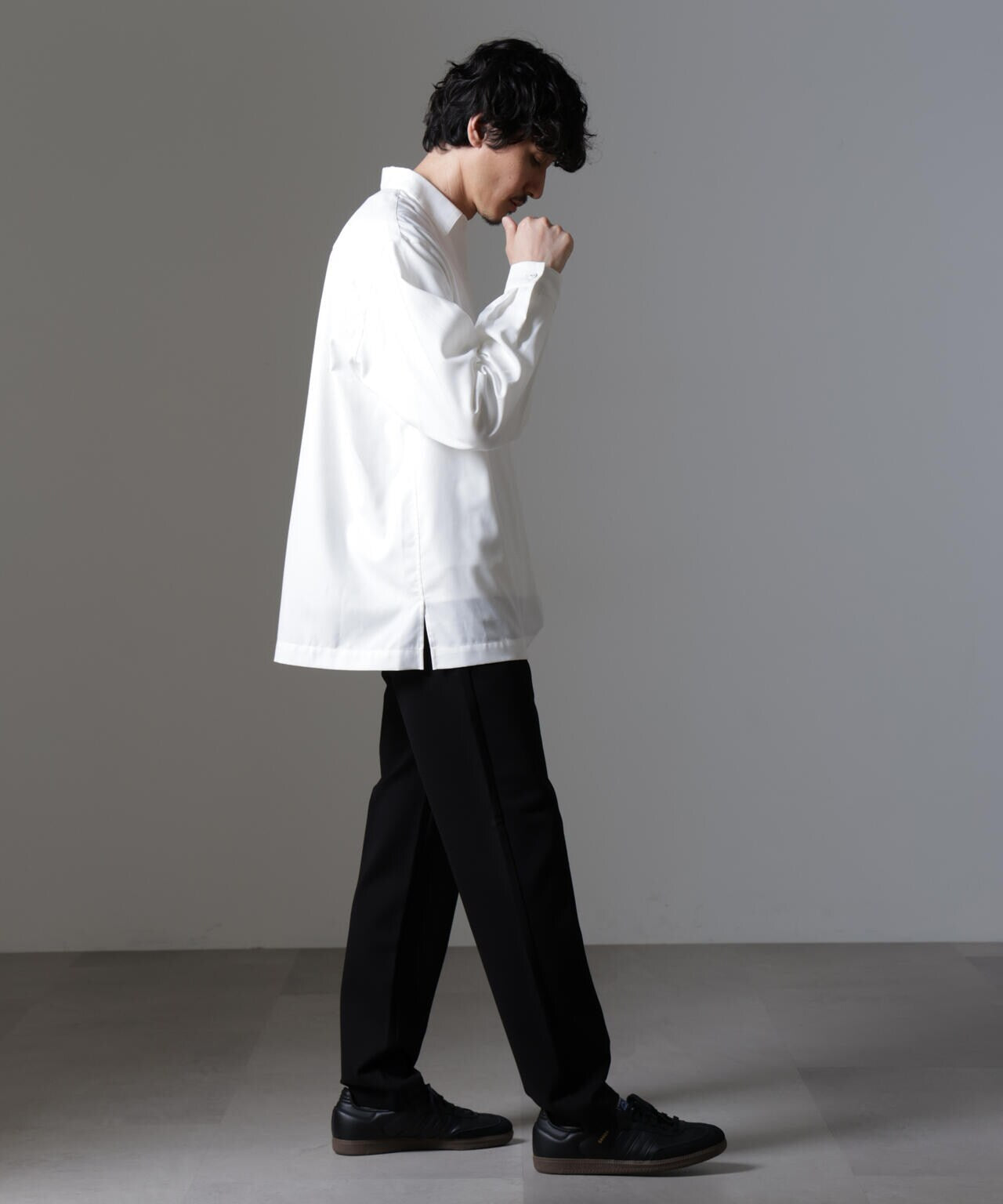 ドレープスキッパーシャツ 長袖 6724220207