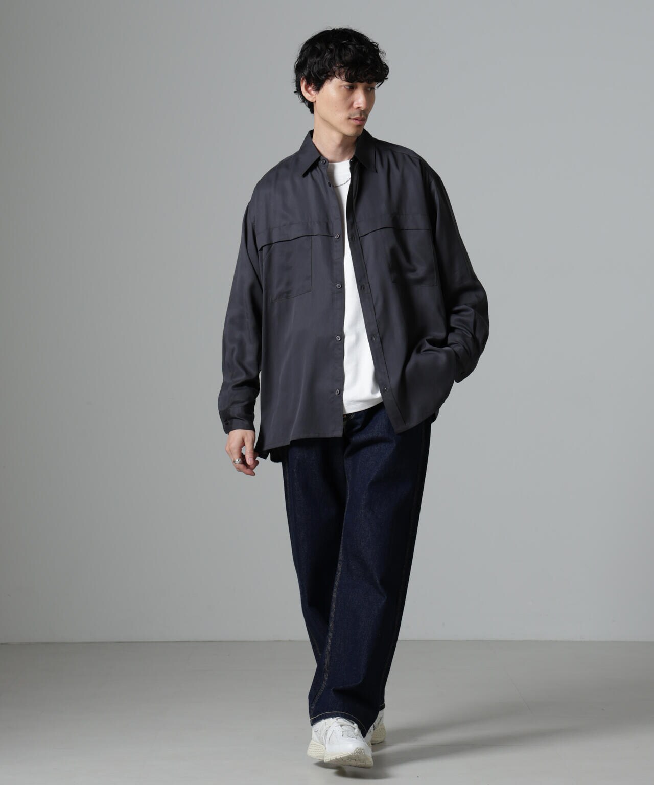 WEB限定/テンセルツイルポケットレギュラーカラーシャツ 6724220217