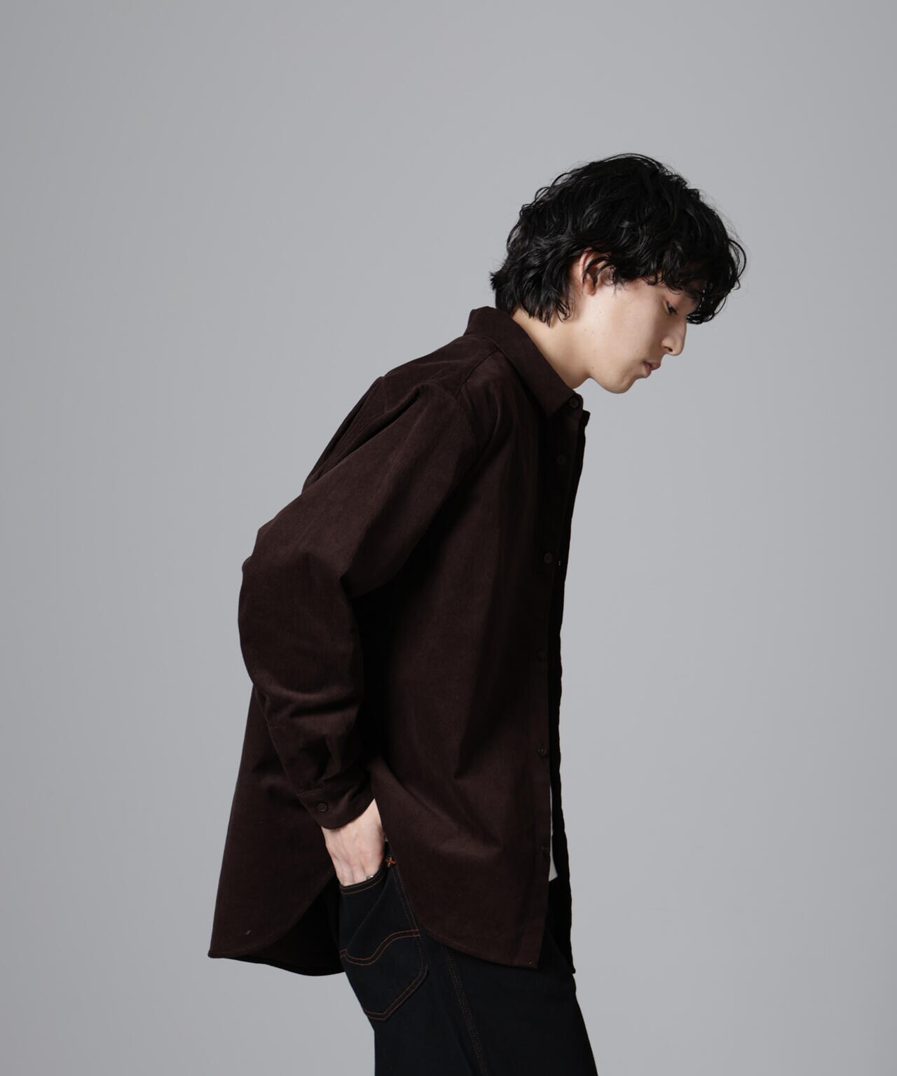 リラックスコーデュロイシャツ 6724220223