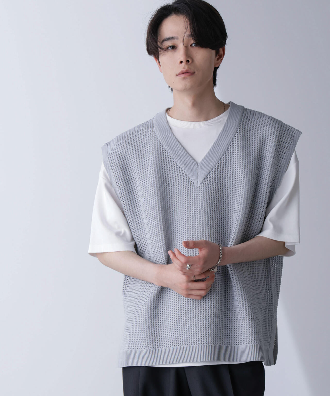 CFCL LATTICE VEST グリーン 5 XL ラティス ベスト ミックス・サマーニット】レディスベスト | ユニフォーム総合