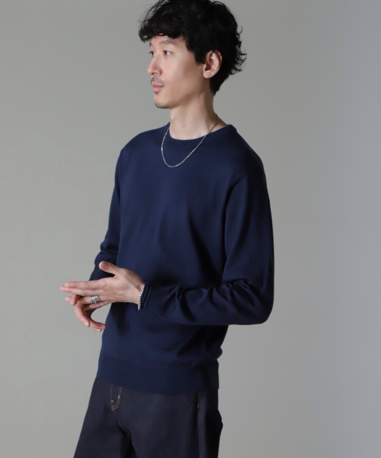 初売り旅行 タスマニアミックスクルーネックニット トップス