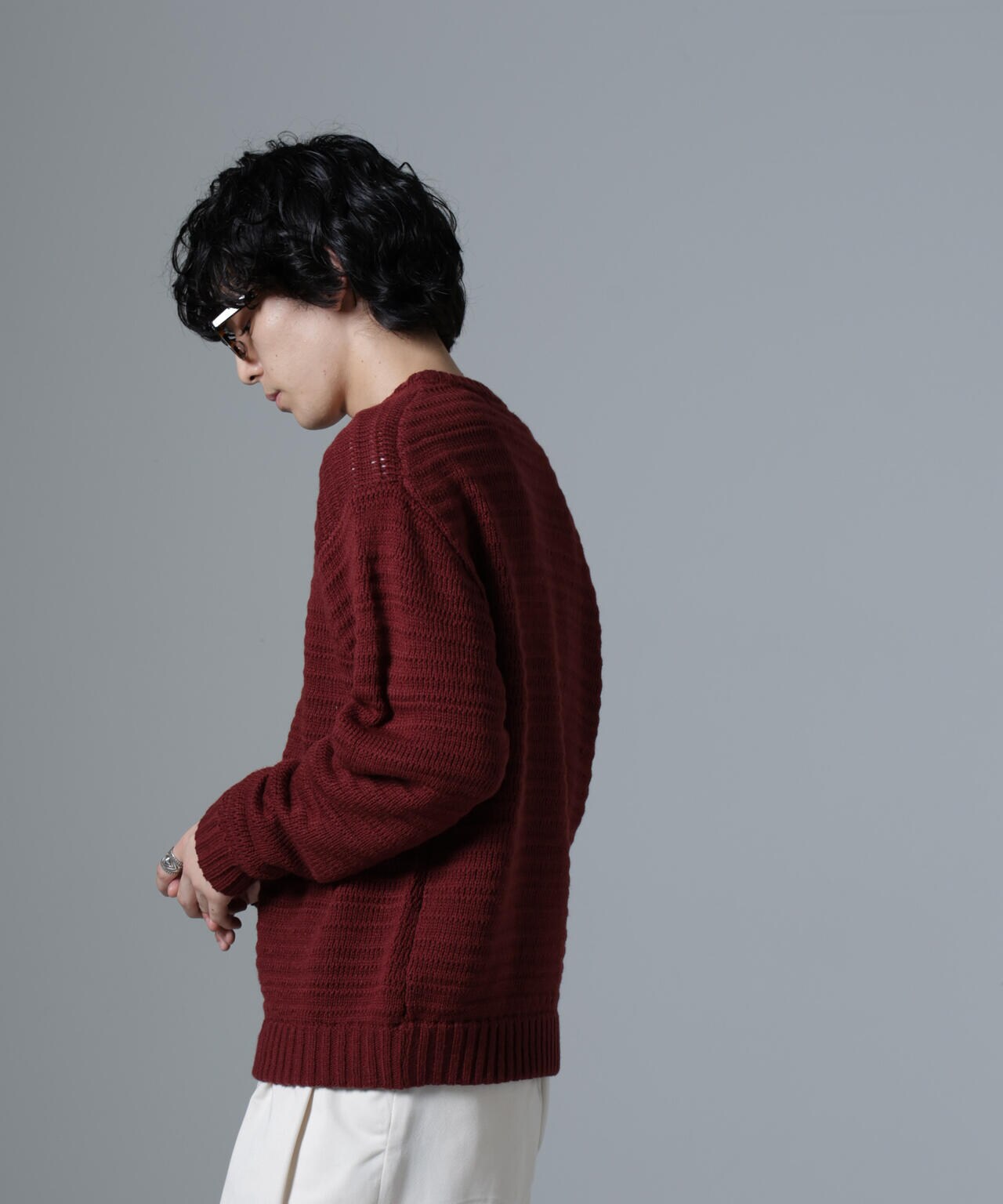 WEB限定 / 模様編み クルーネック ニット