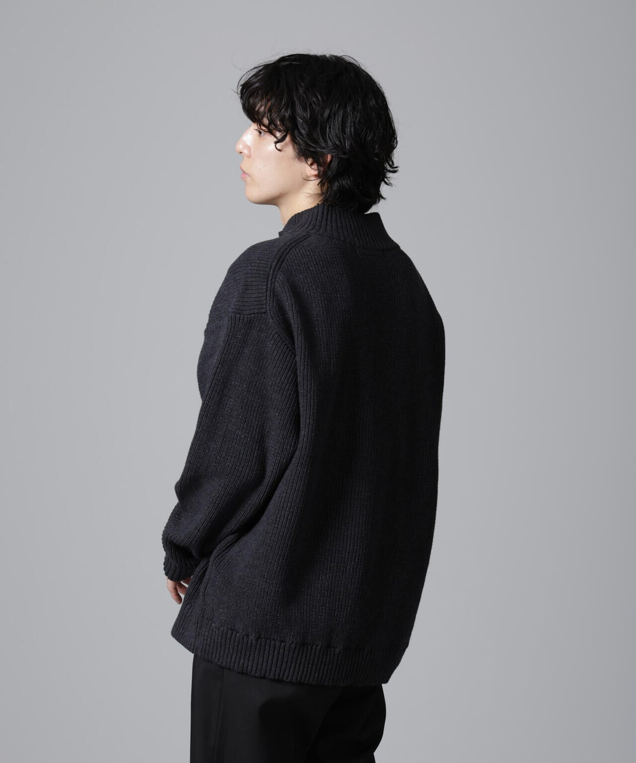 畔ニットハーフZIPプルオーバー 6724222221