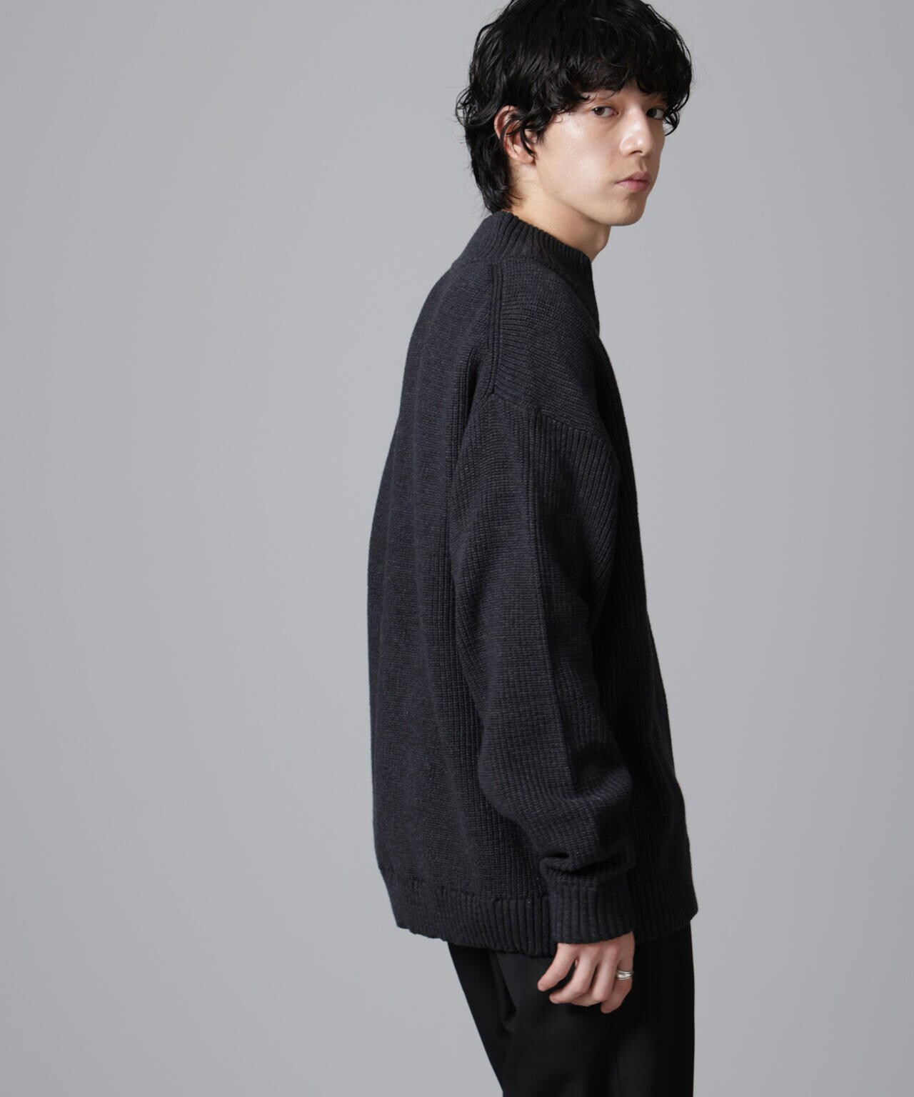 畔ニットハーフZIPプルオーバー 6724222221