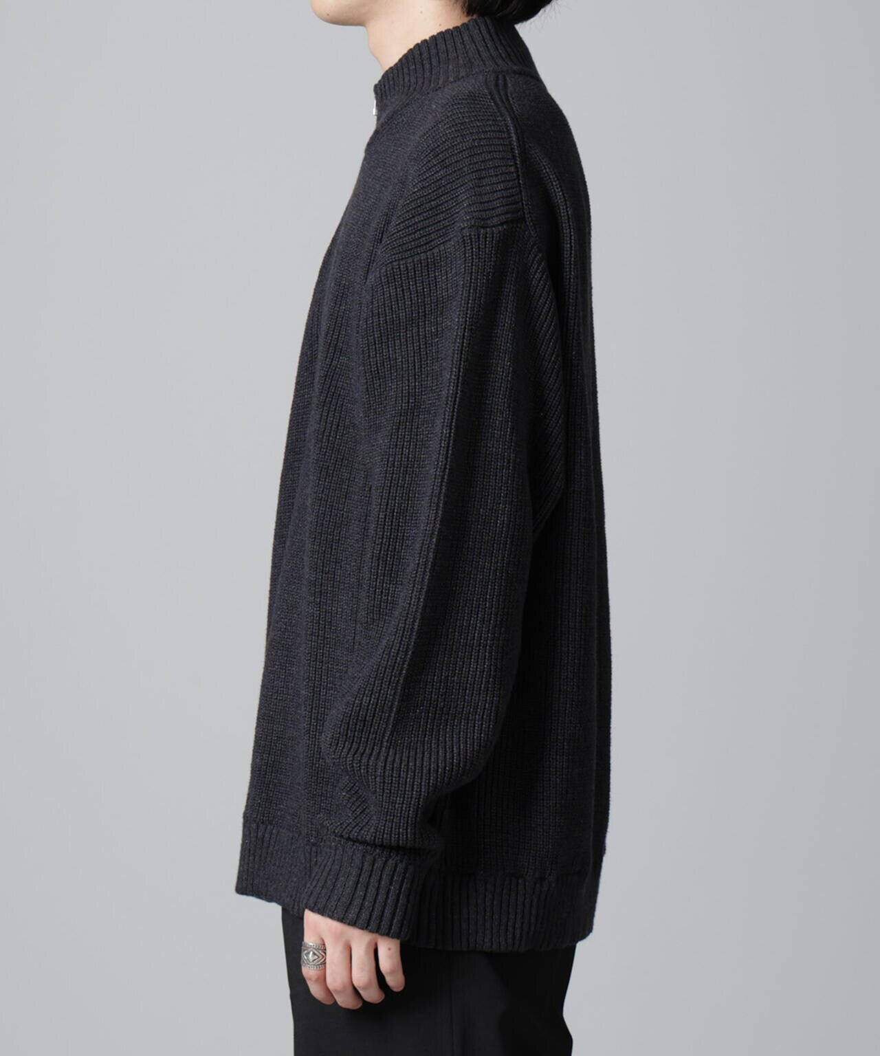 畔ニットハーフZIPプルオーバー 6724222221