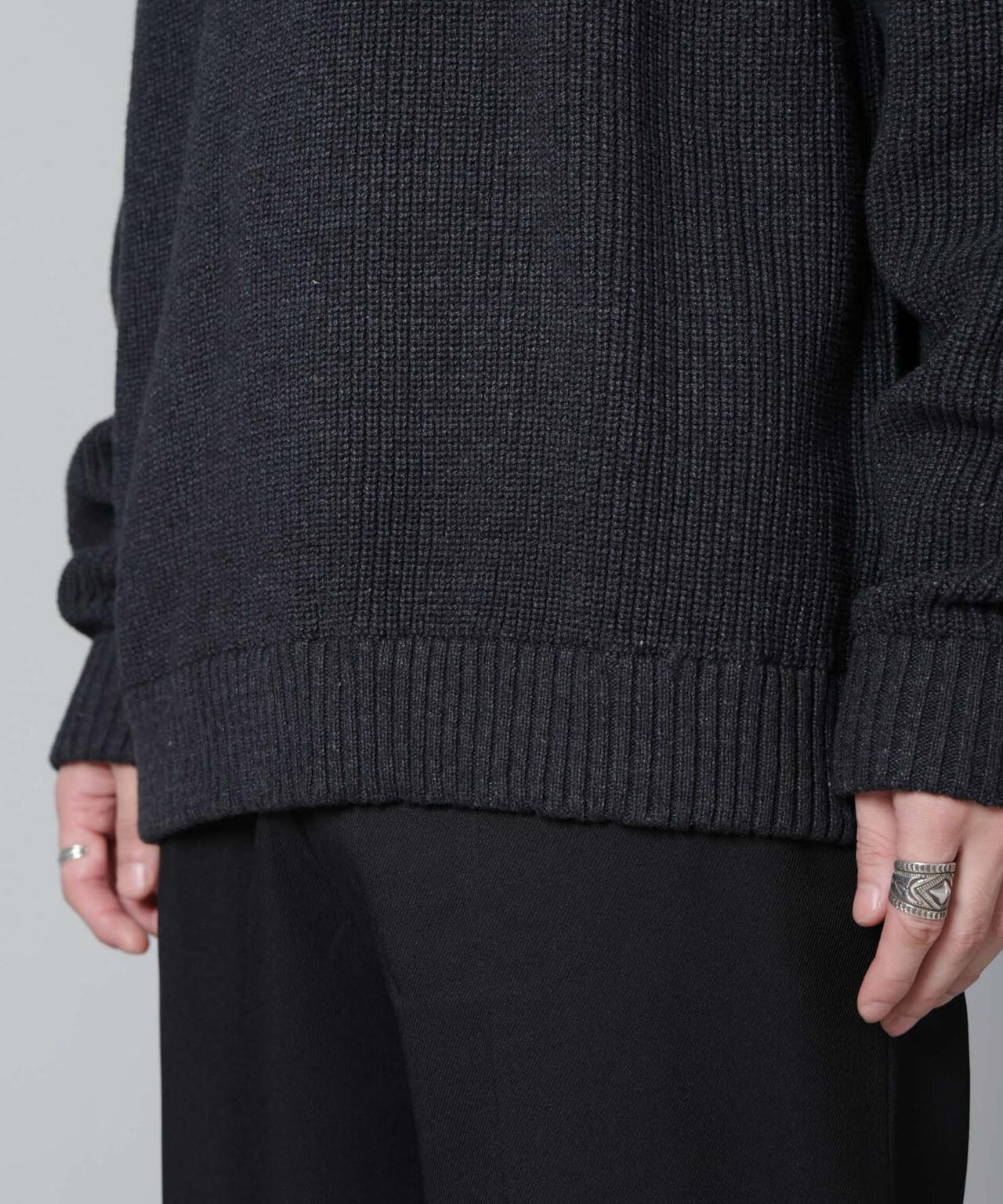 畔ニットハーフZIPプルオーバー 6724222221