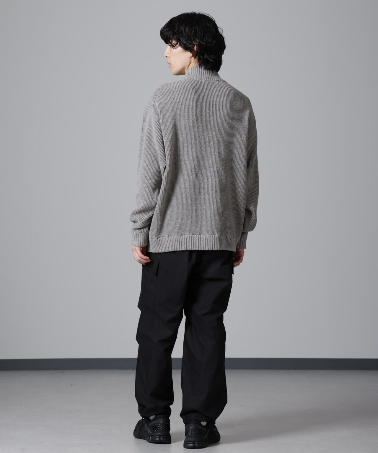 畔ニットハーフZIPプルオーバー 6724222221