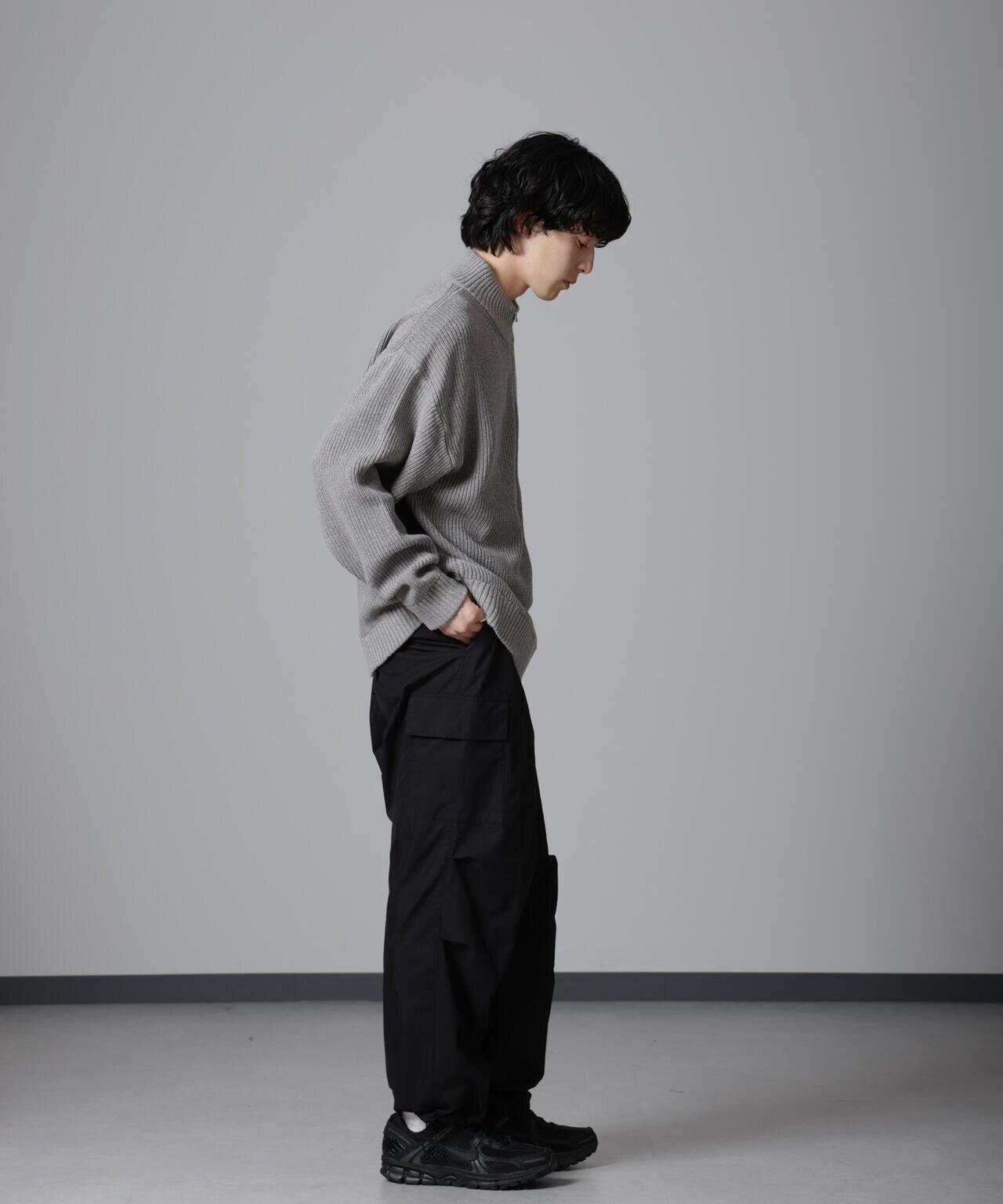 畔ニットハーフZIPプルオーバー 6724222221