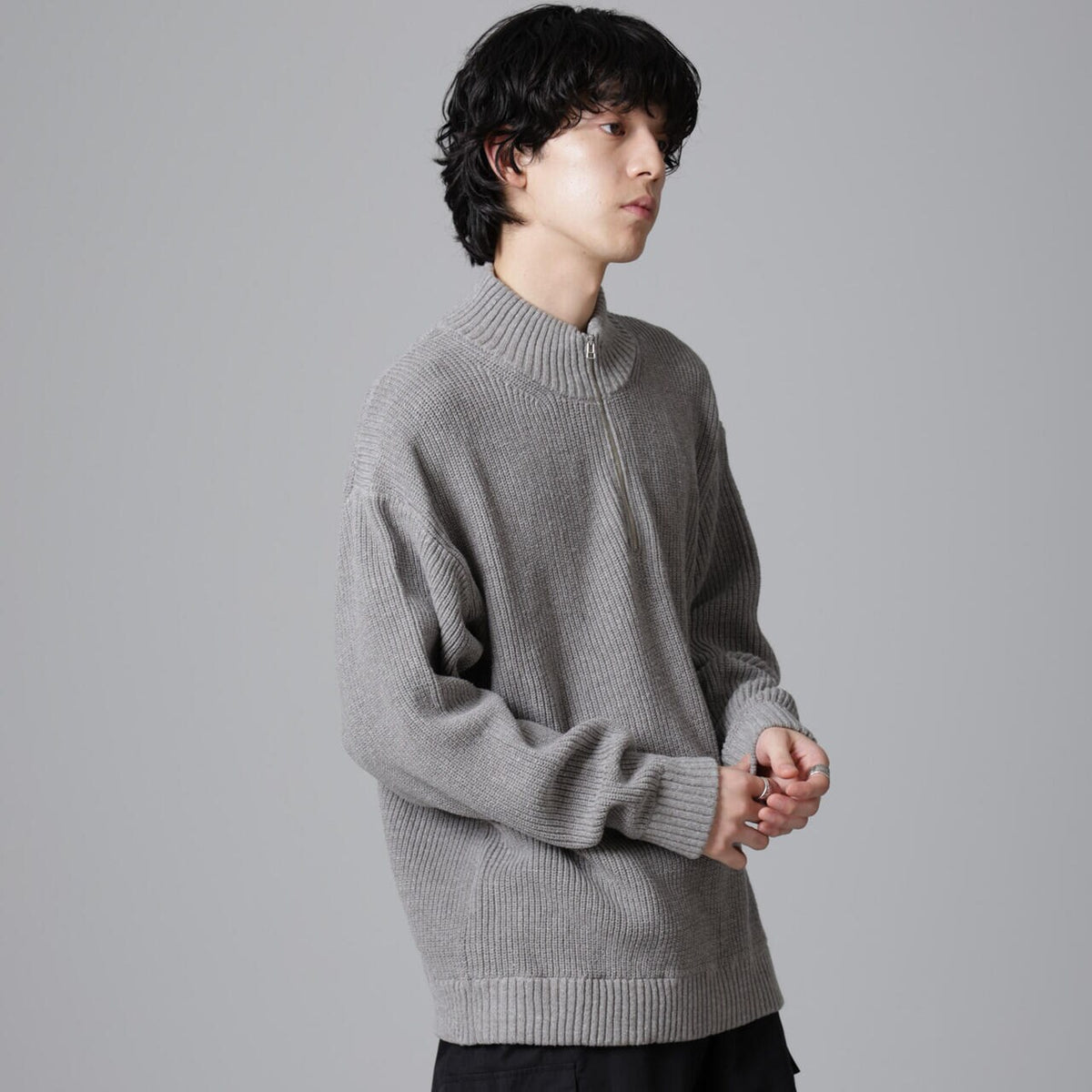 キャラメルブレンド畔ハーフジッププルオーバー JOURNAL STANDARD