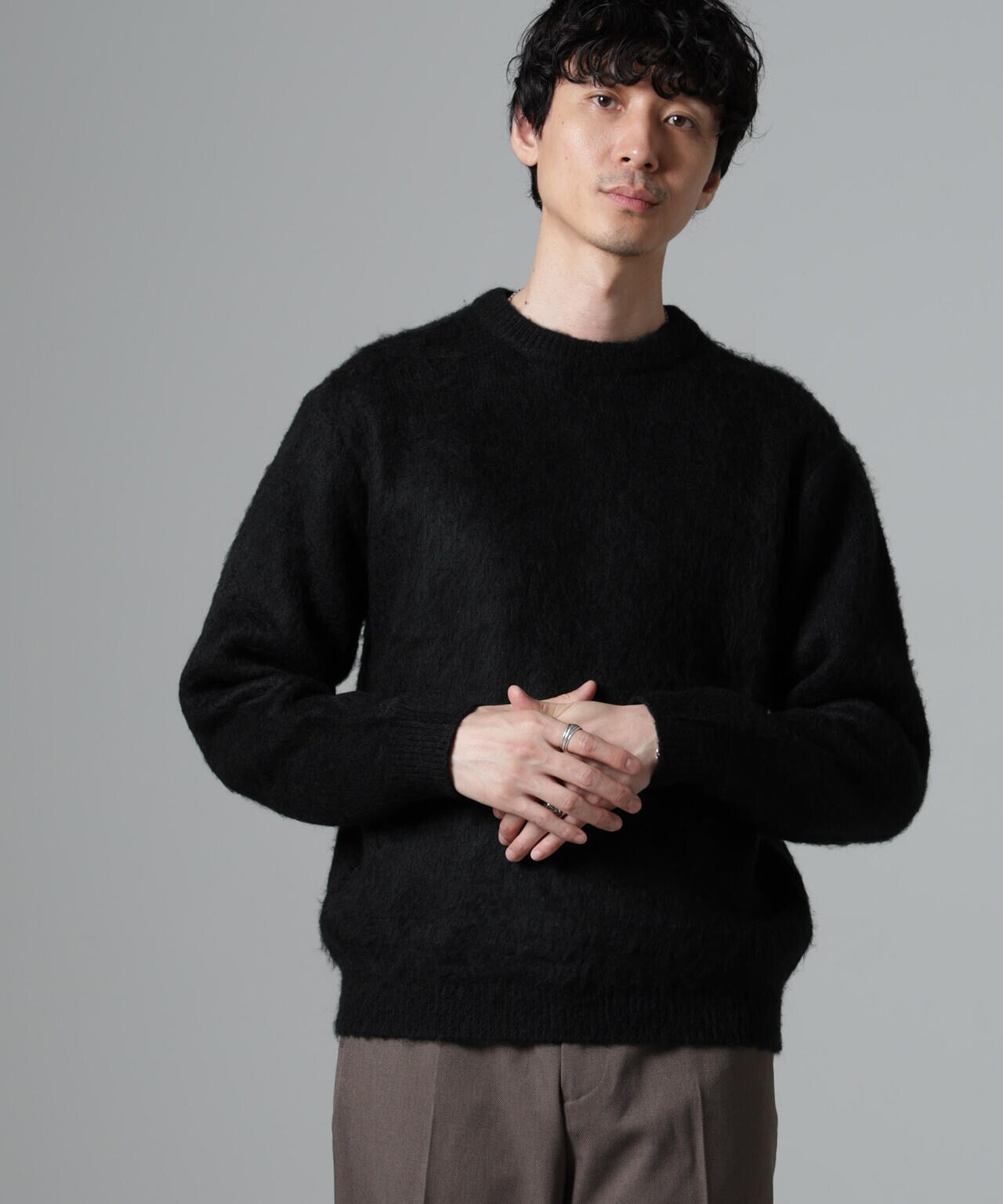 【新品✨定価約5万円】ebure 22AW モヘヤ混 ニット オーバーサイズ KIDモヘヤSheerプルオーバー