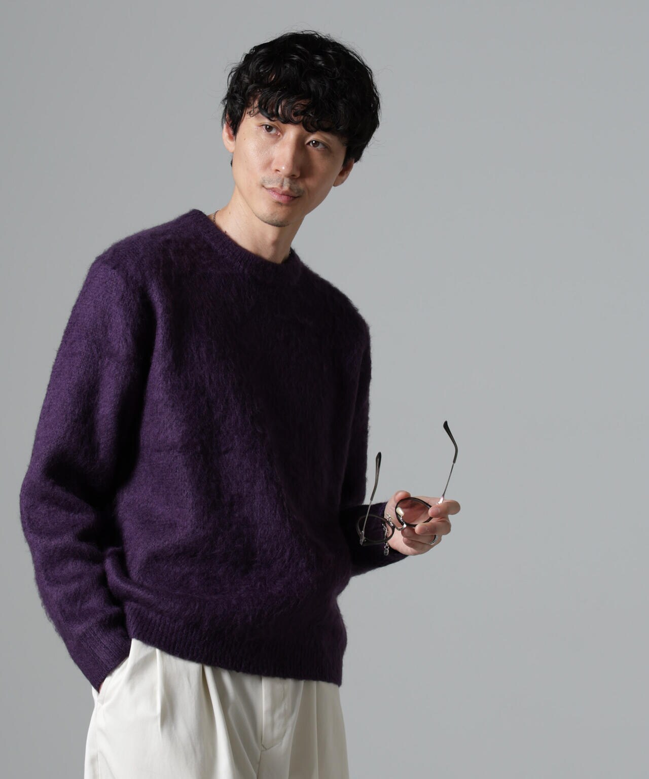 モヘヤ ライク プルオーバー ニット