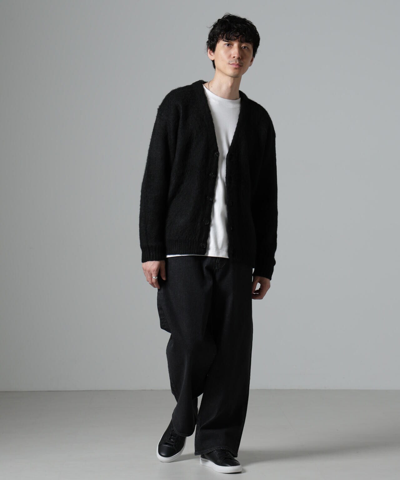 Noble - NOBLE カーリーモヘヤクルーカーディガン Noble（ノーブル）の「2WAYカーリーモヘヤクルーカーディガン