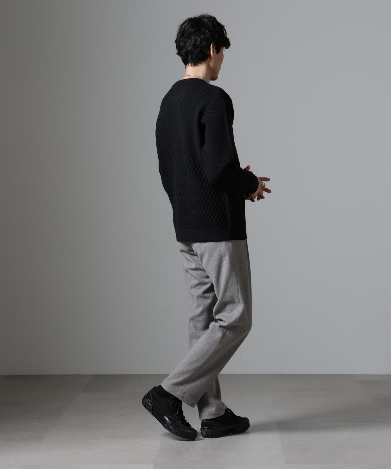 BRIEFING×WLG ミラノリブ切替ニット ナノ・ユニバース 黒M 口コミ・評価｜BRIEFING×WLG ミラノリブ切替セーター（中間着