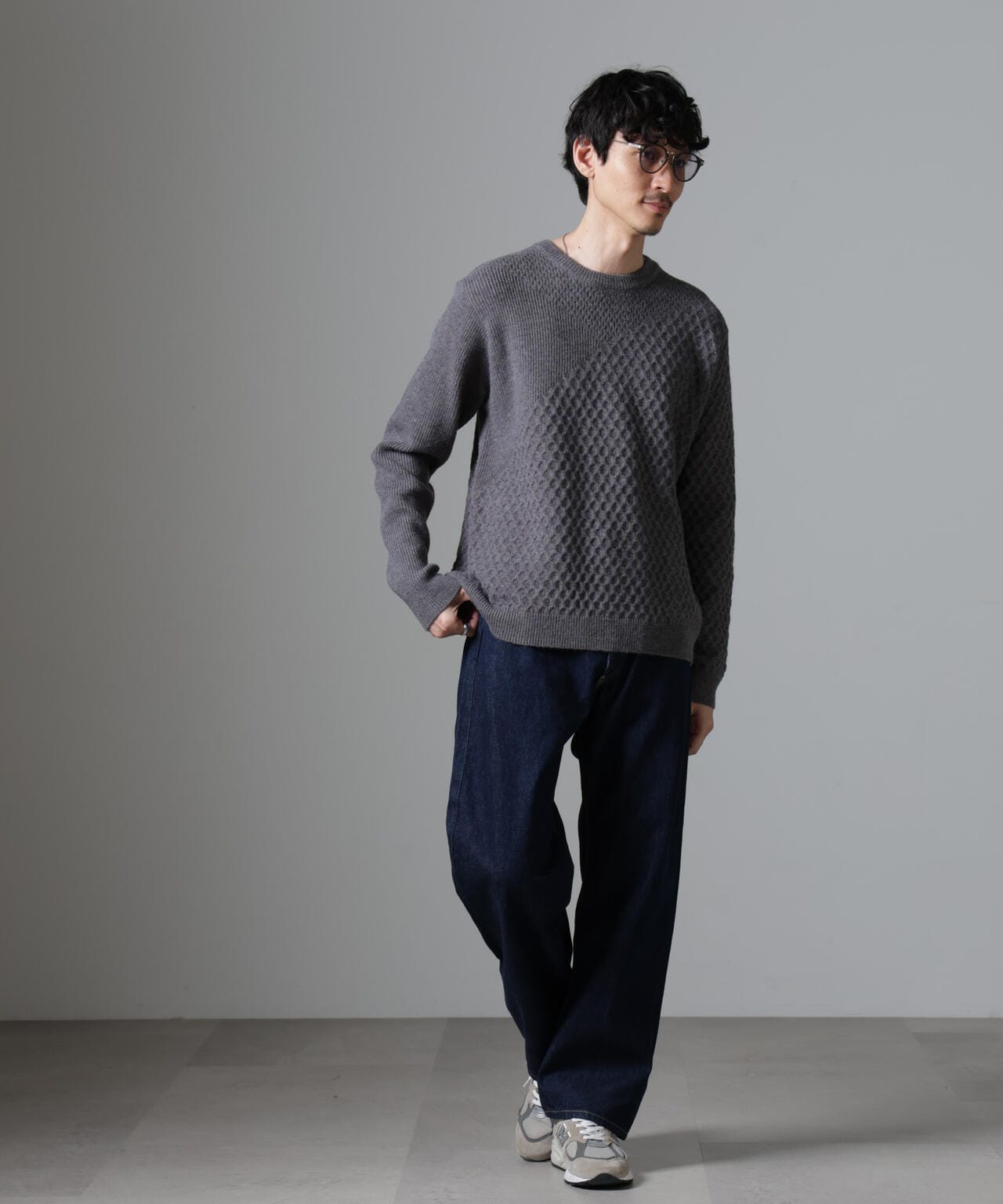 BRIEFING×WLG ミラノリブ切替ニット ナノ・ユニバース 黒M 口コミ・評価｜BRIEFING×WLG ミラノリブ切替セーター（中間着