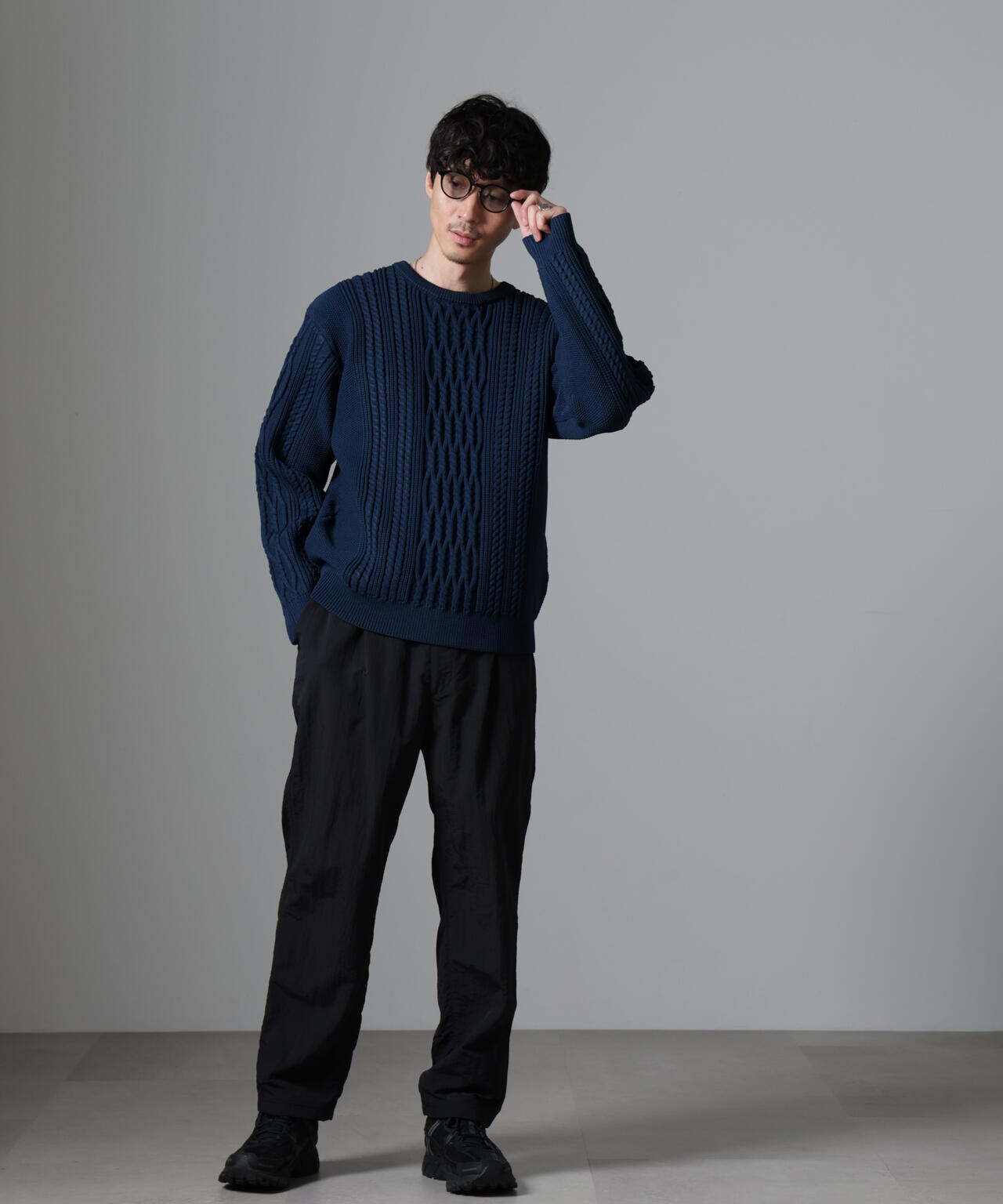 ケーブル エアー ニット