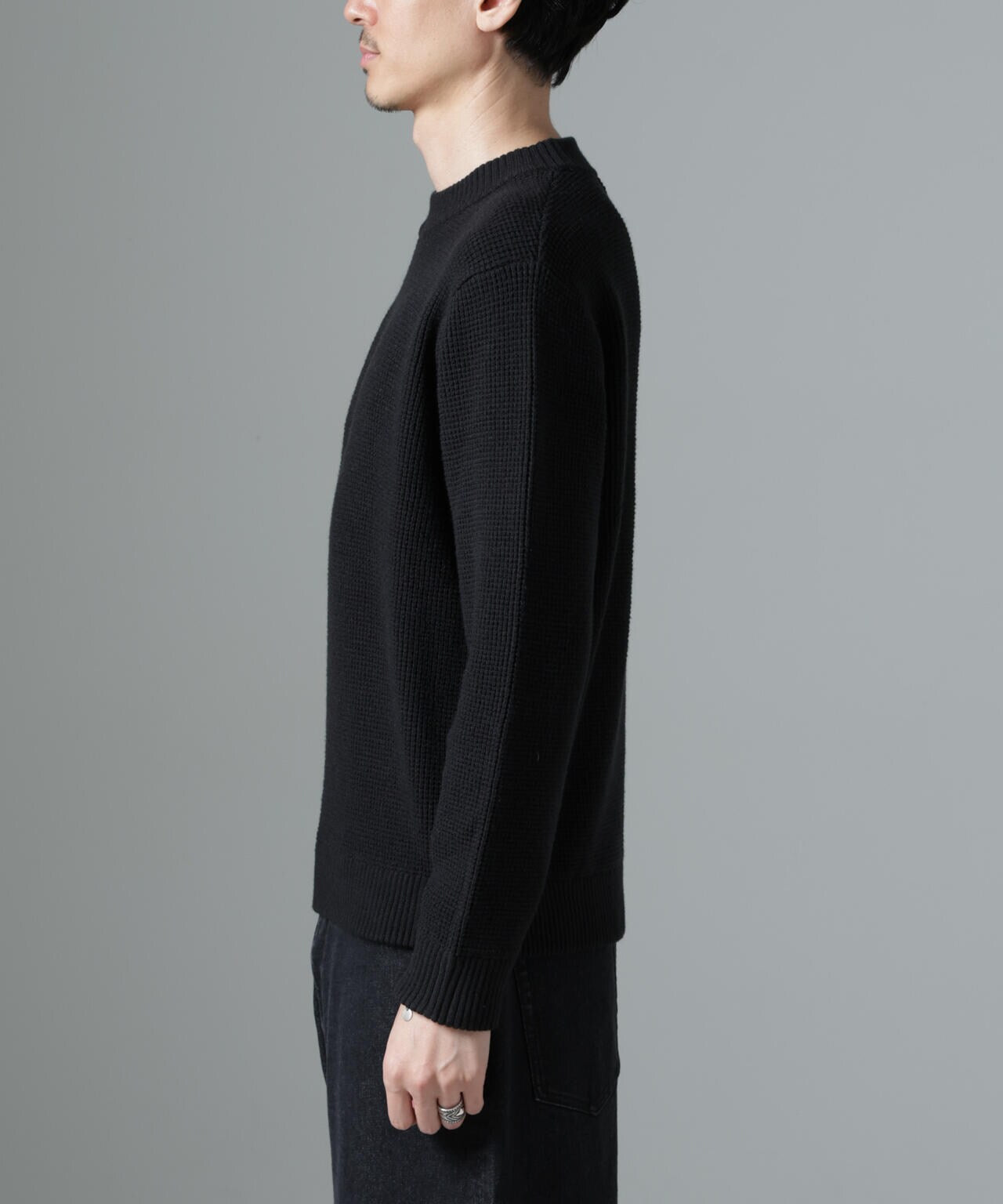 SUVIN PLATINUM モックネック ニットTシャツ ブラック – MINIMAL