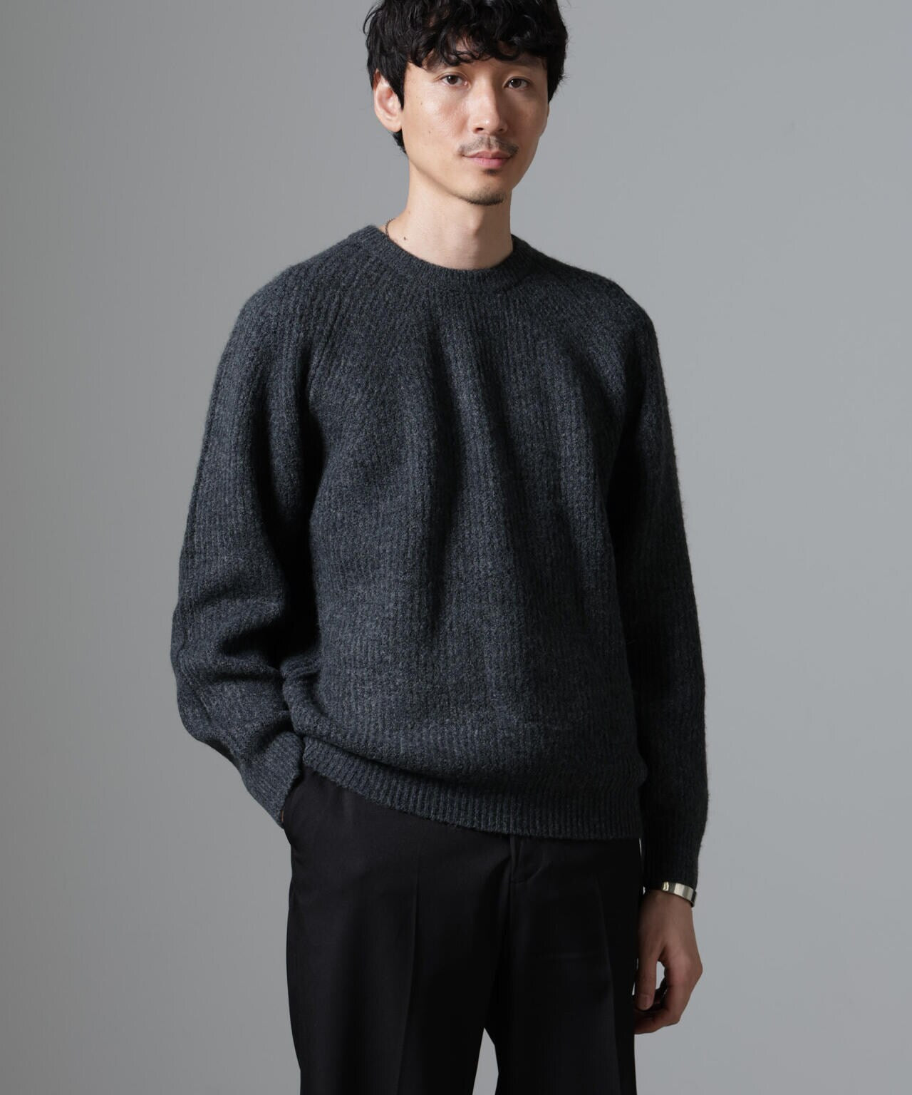 LABRATラブラットクラストニットMブラックミーンズアンダーカバー スラブラメニットクルーネック｜メンズファッション通販 MEN'S
