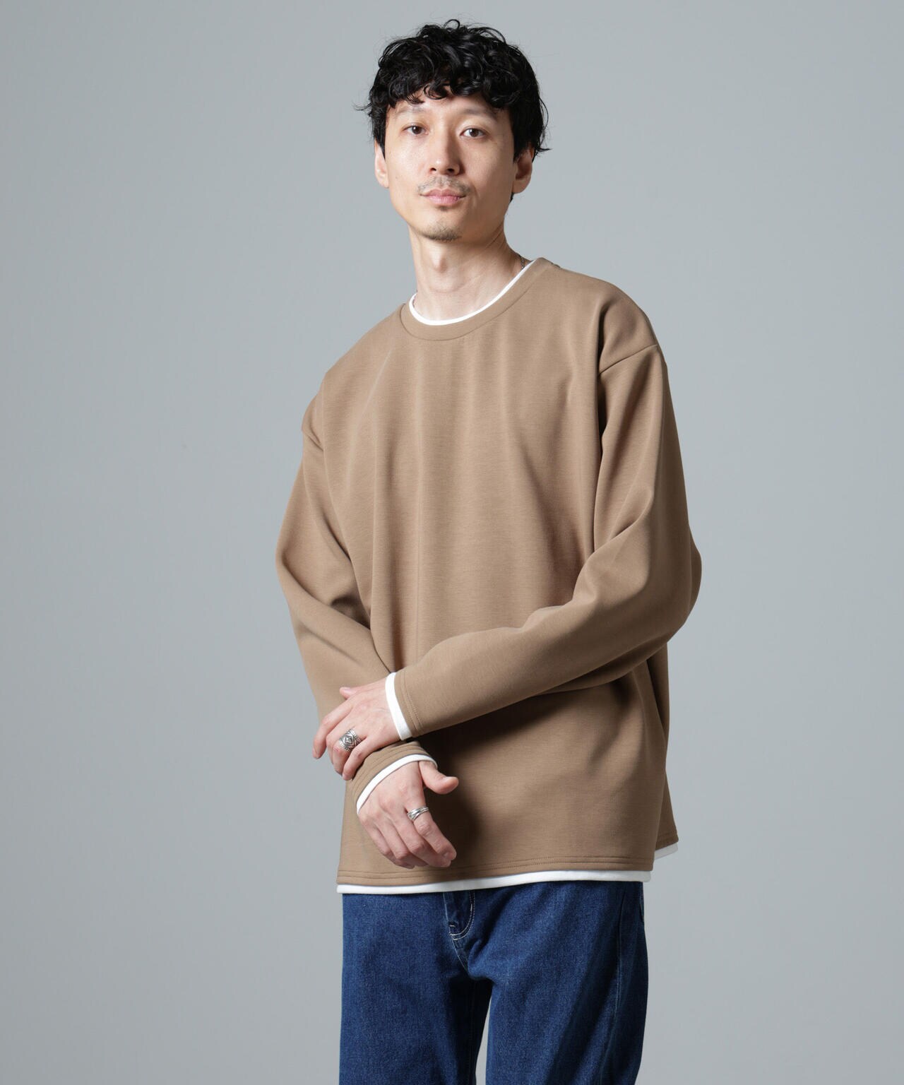 ハンドステッチプルオーバー 長袖 6724223239