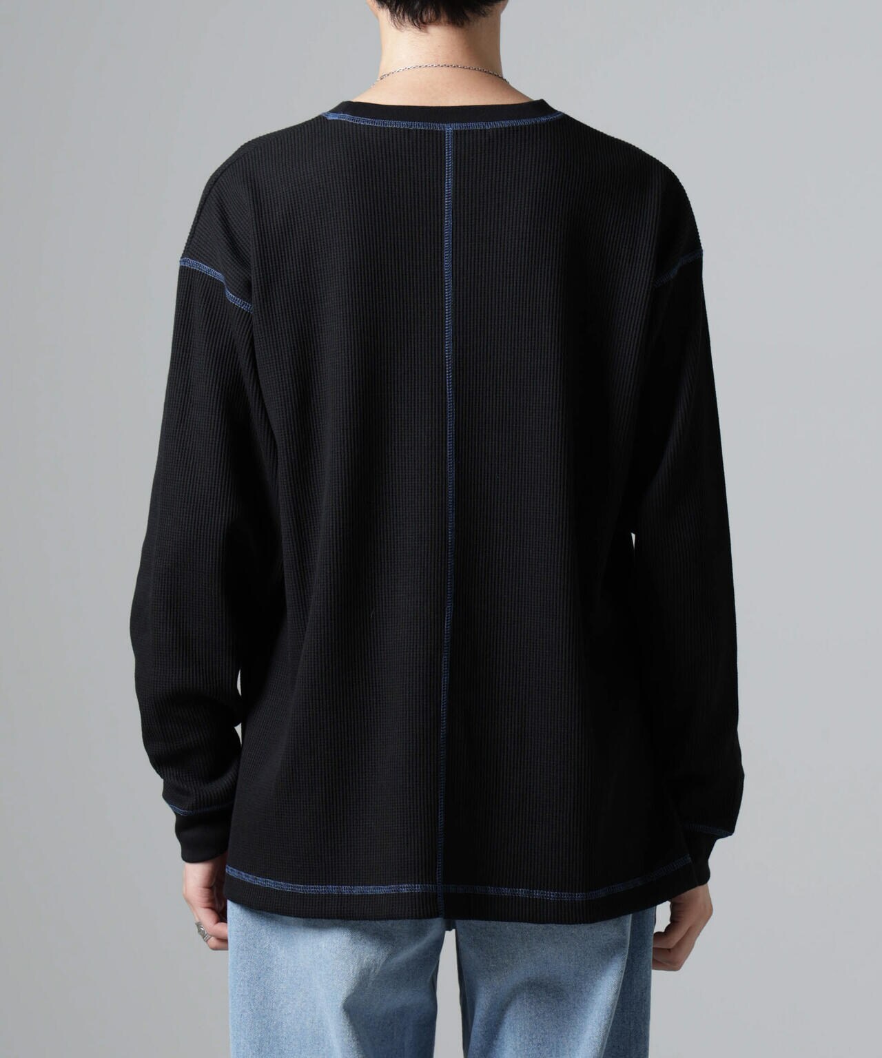 ステッチワッフルＴシャツ 長袖 6724223240