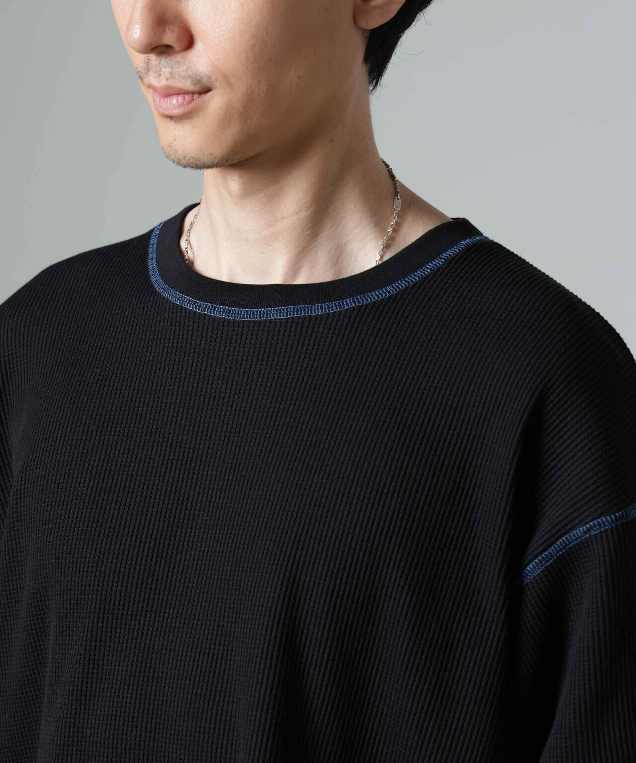 ステッチワッフルＴシャツ 長袖 6724223240