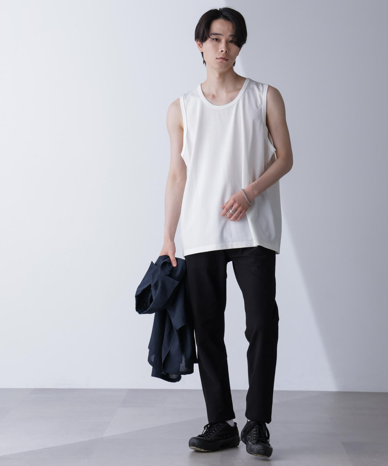 ◆24SS LARTIGENT UNBALANCE ストラップトップ/3色◆ 4.4オンスドライロングスリーブTシャツ[トムス/00304-ALT]吸汗速