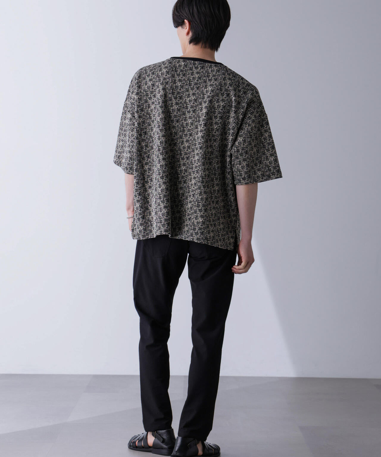 パターンジャガードTシャツ 半袖 6724224205