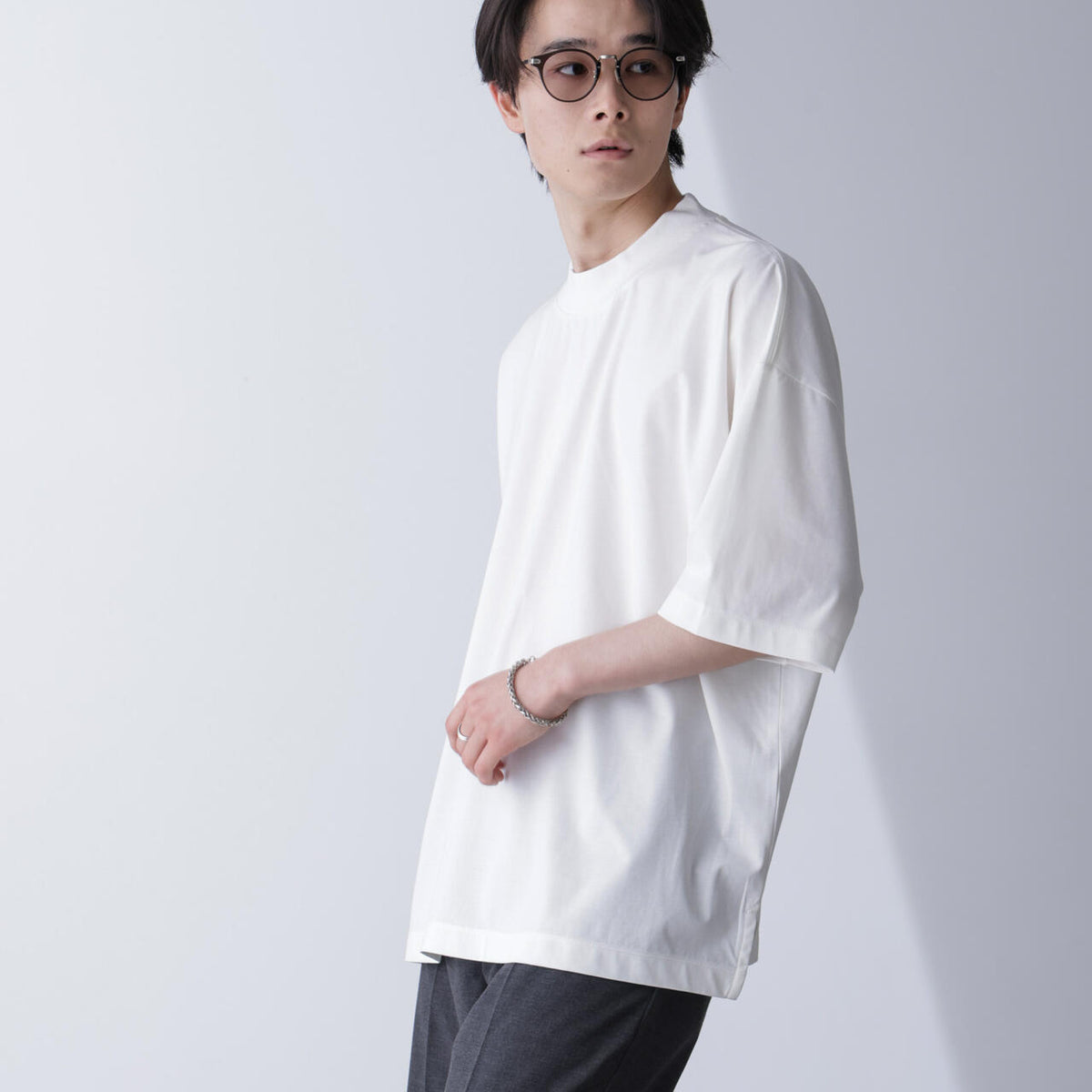24時間以内/匿名配送】SY32 メンズ 半袖 モックネックシャツ 3L