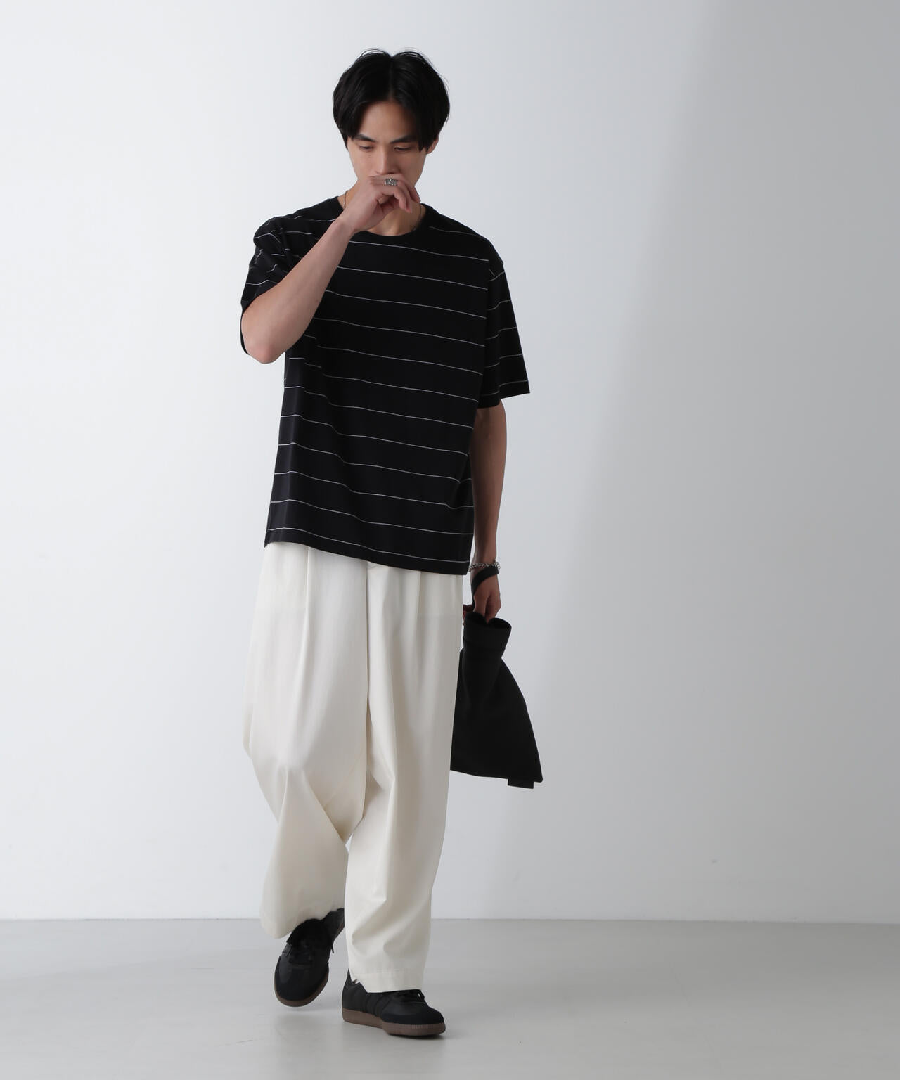 リラックス ボーダー Tシャツ 半袖