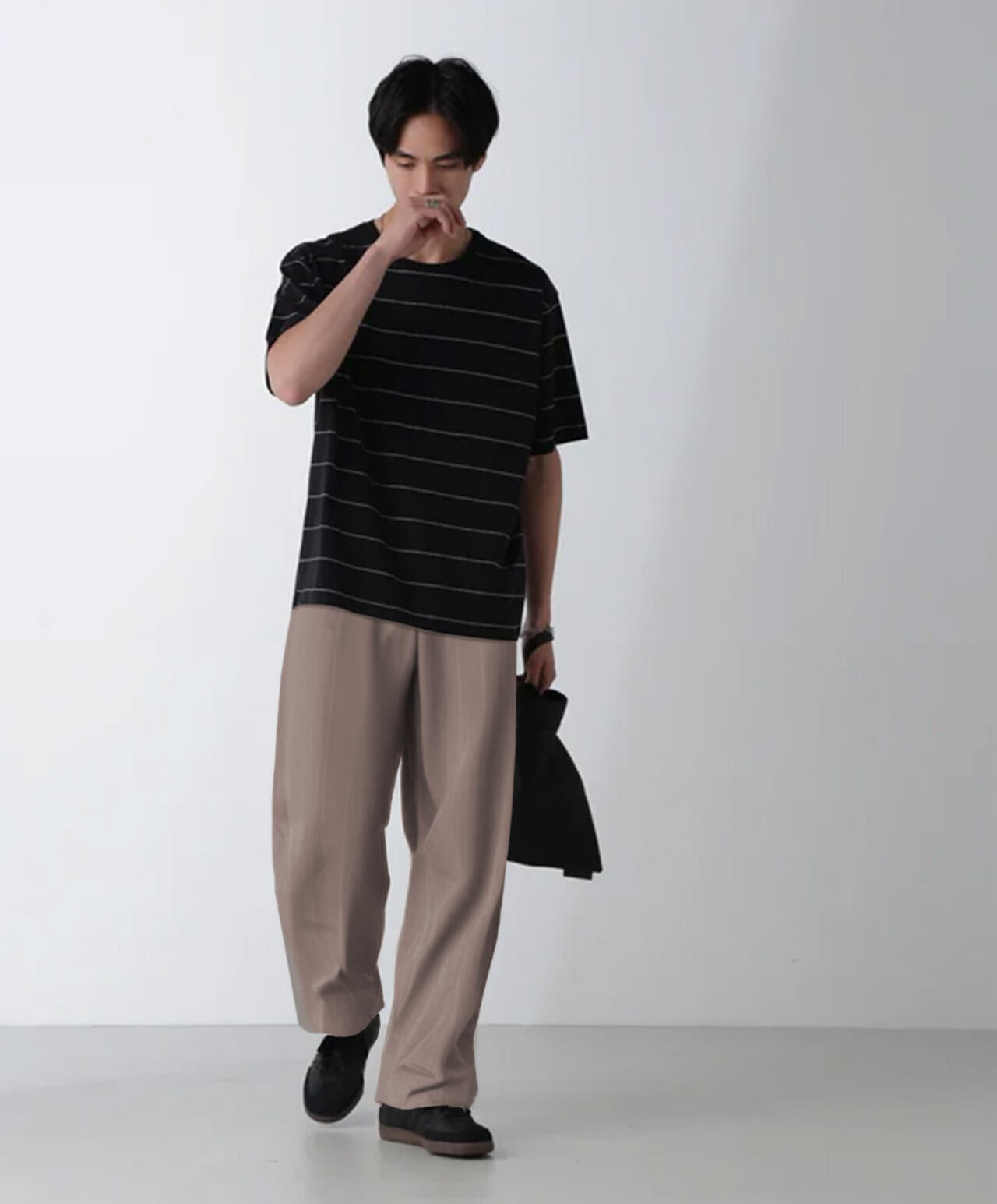リラックス ボーダー Tシャツ 半袖